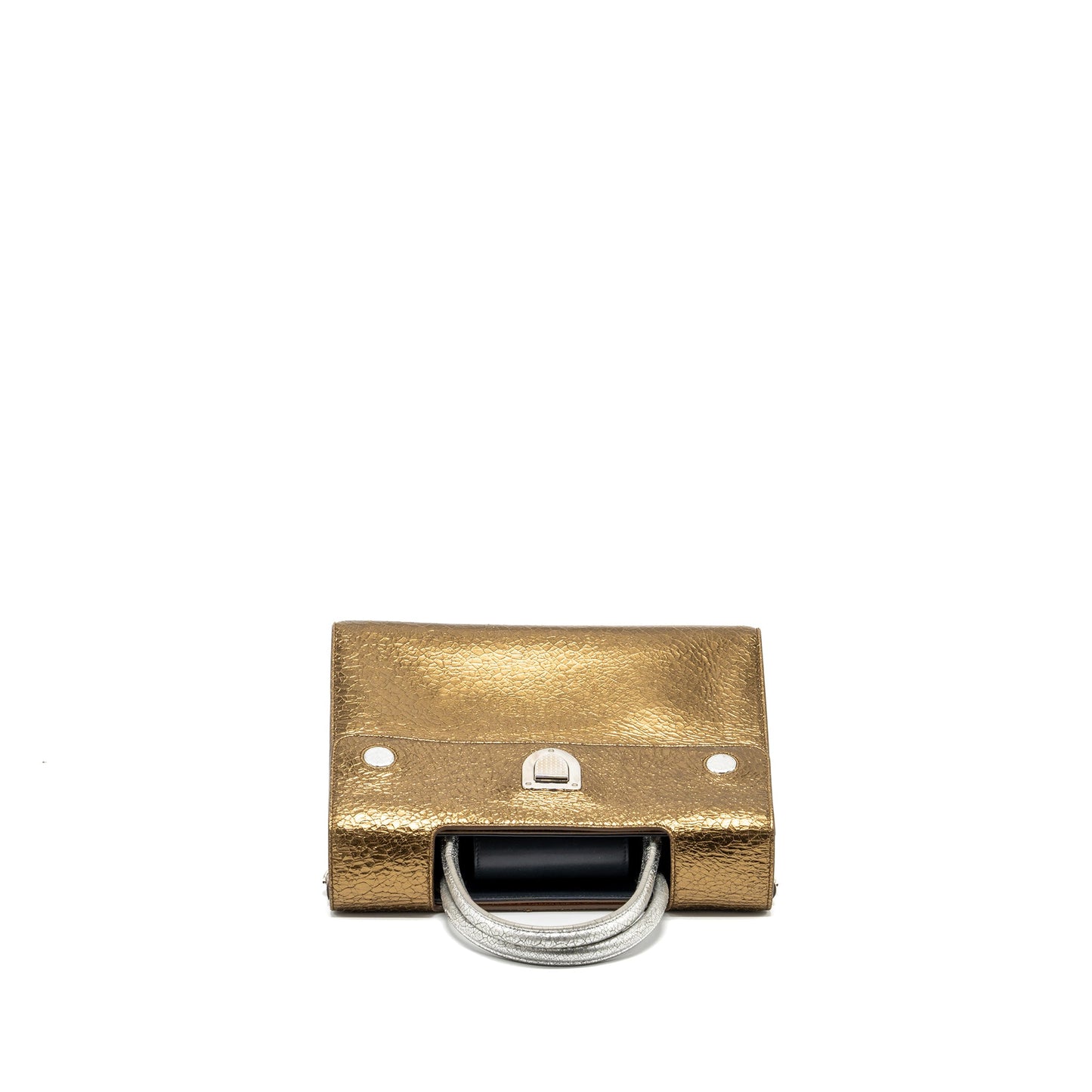 Dior Top Hanbdle tote Purse multicolour metallic bronze / silver