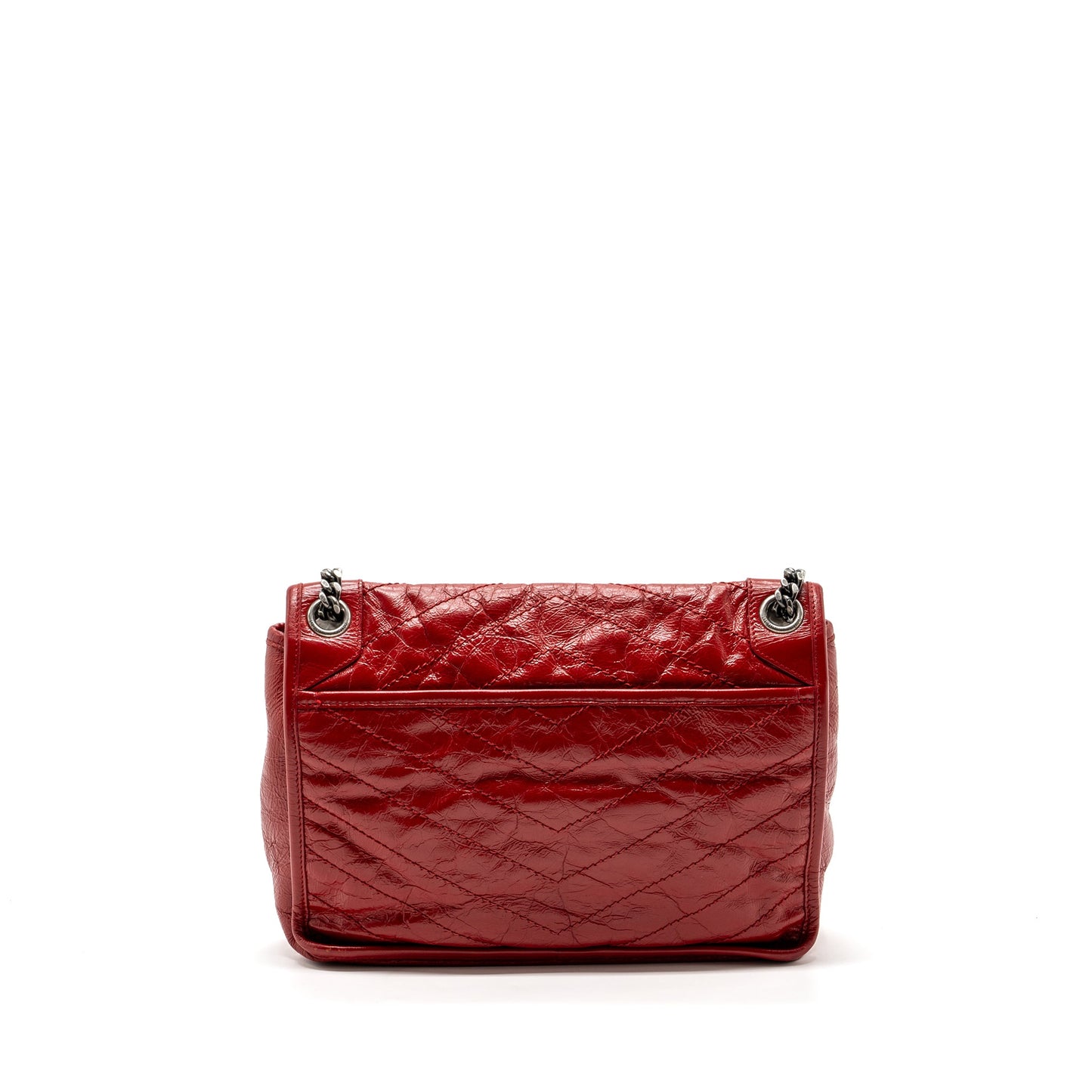 Saint laurent medium Niki Purse of calfskin red ruthenium hardware