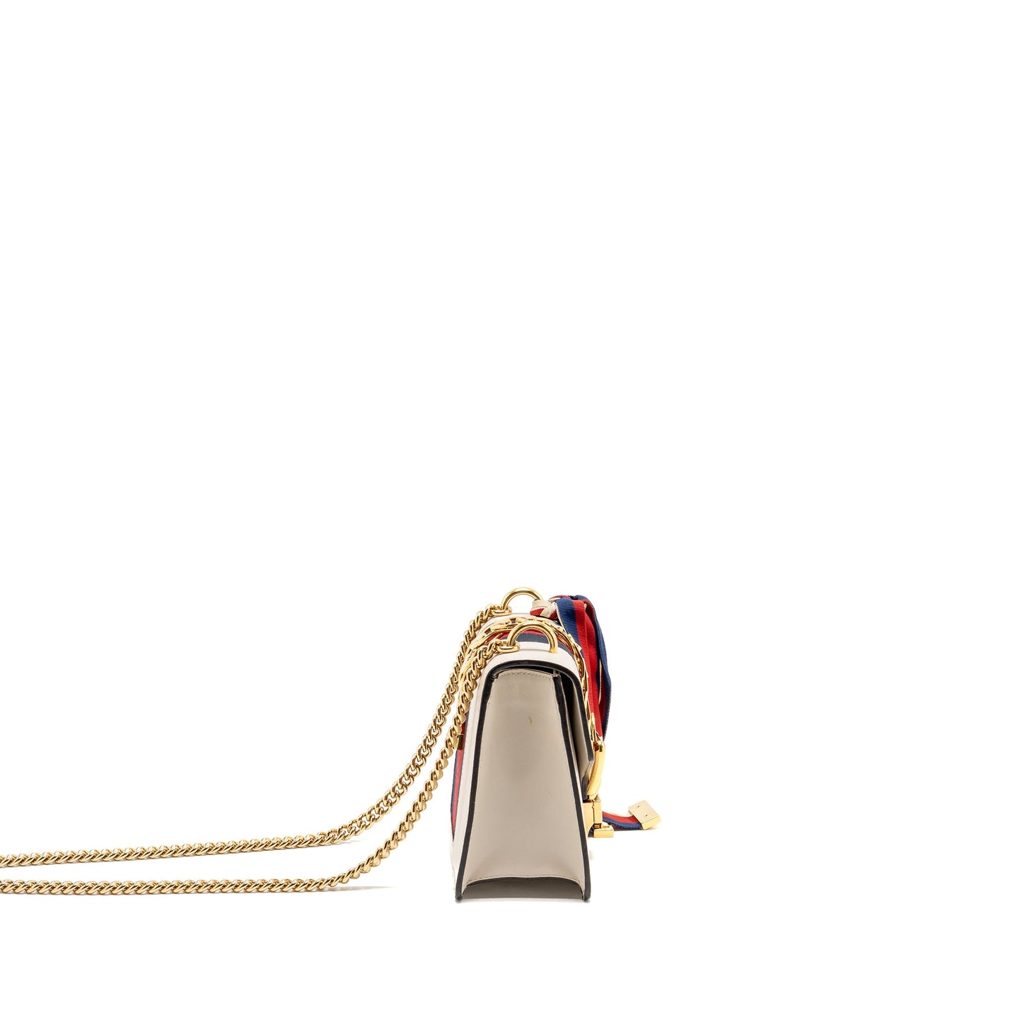 Gucci Mini Sylvie Chain Purse Calfskin White/Multicolour