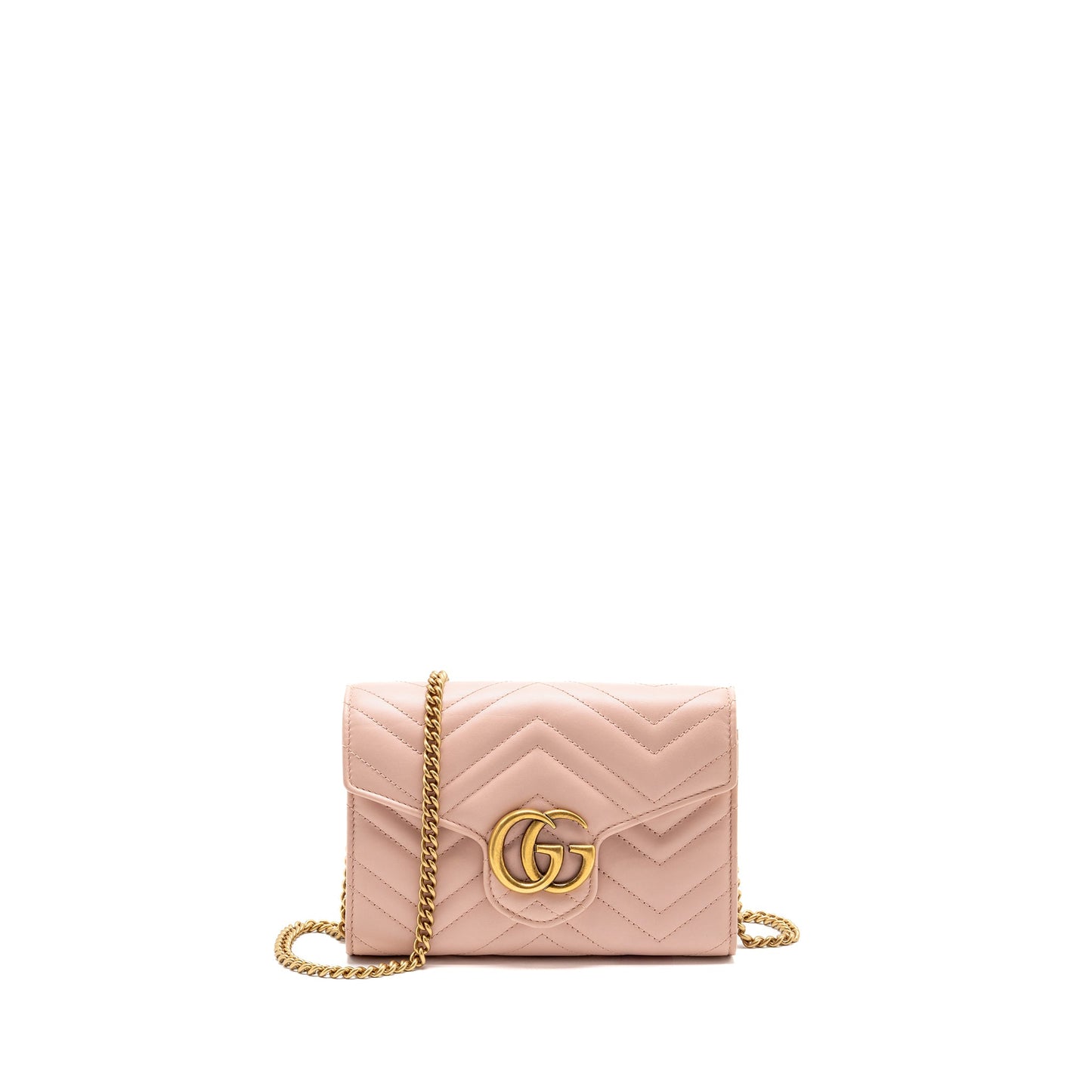 Gucci Marmont Wallet On Chain Calfskin Pink