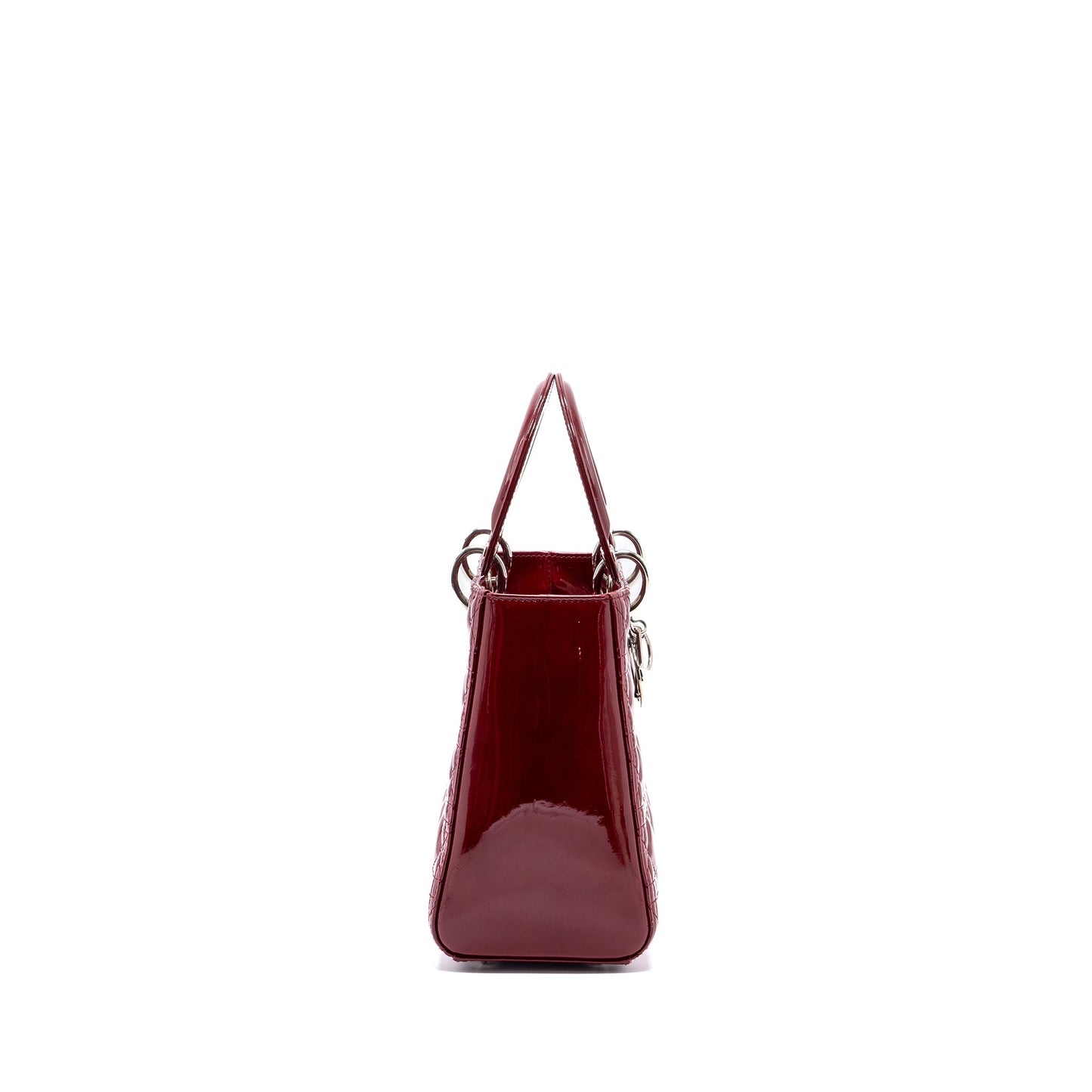 Dior Medium Lady Dior Patent Red