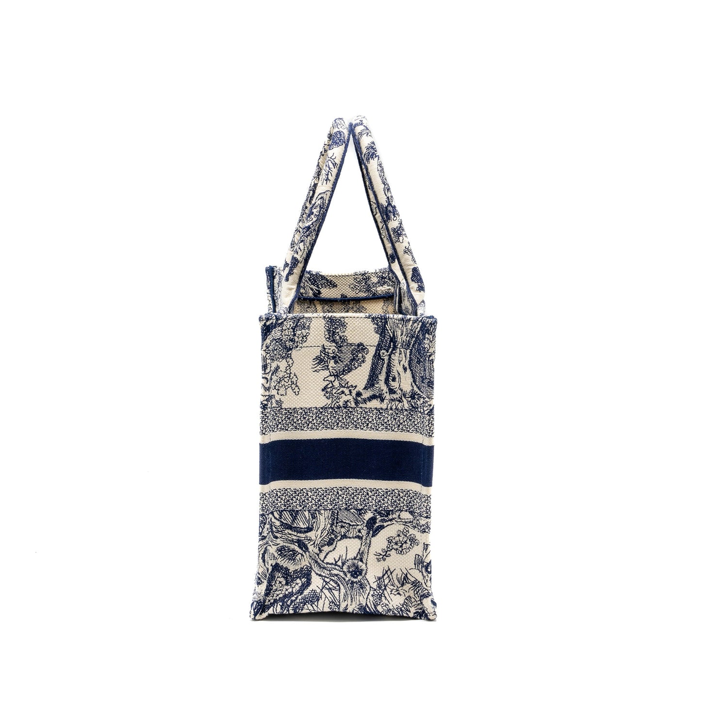 Dior Medium Book tote Blue Toile De Jouy Embroidery Canvas