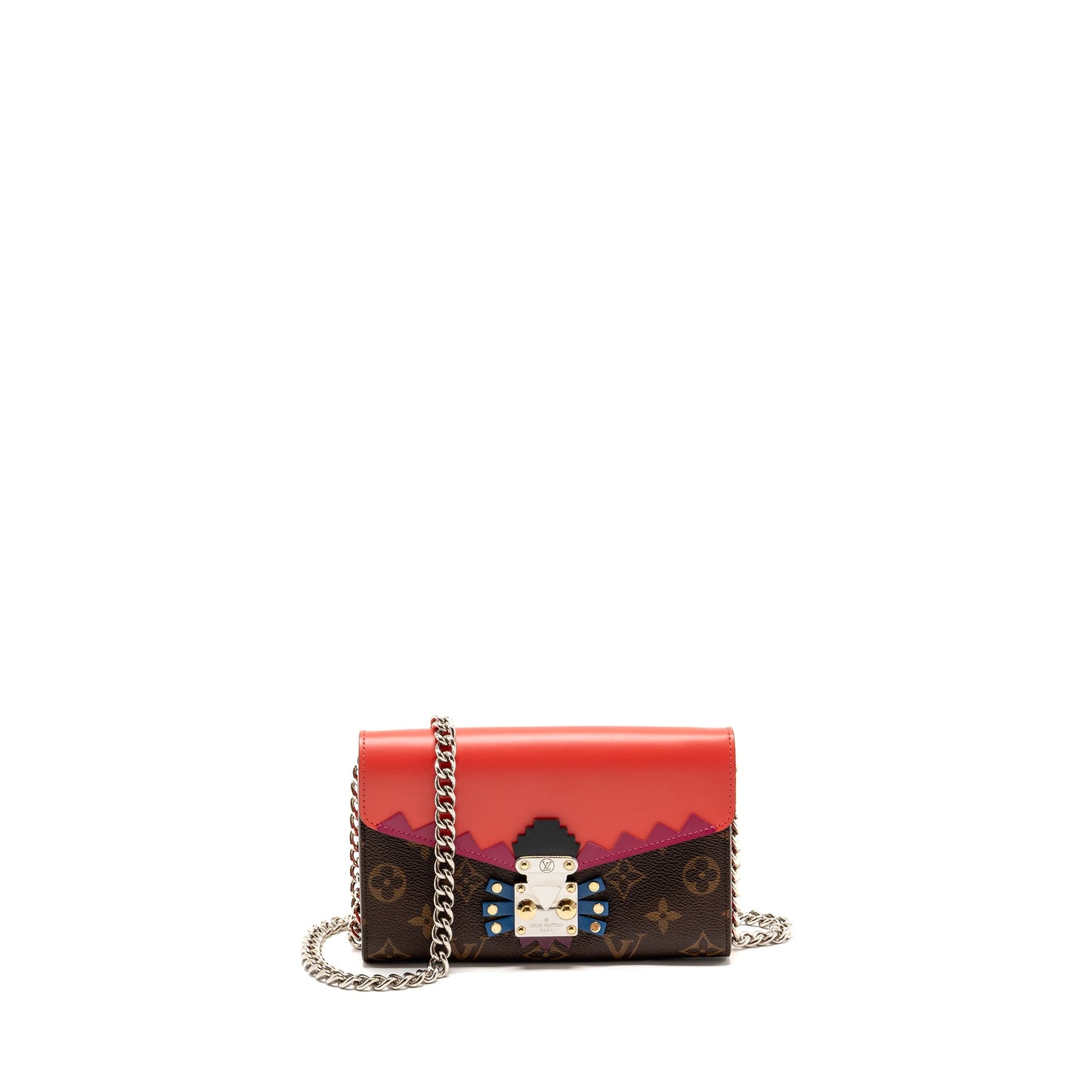 Louis Vuitton Totem Chain Wallet Monogram Cavas/Calfskin Multicolour with Multicolour Hardware