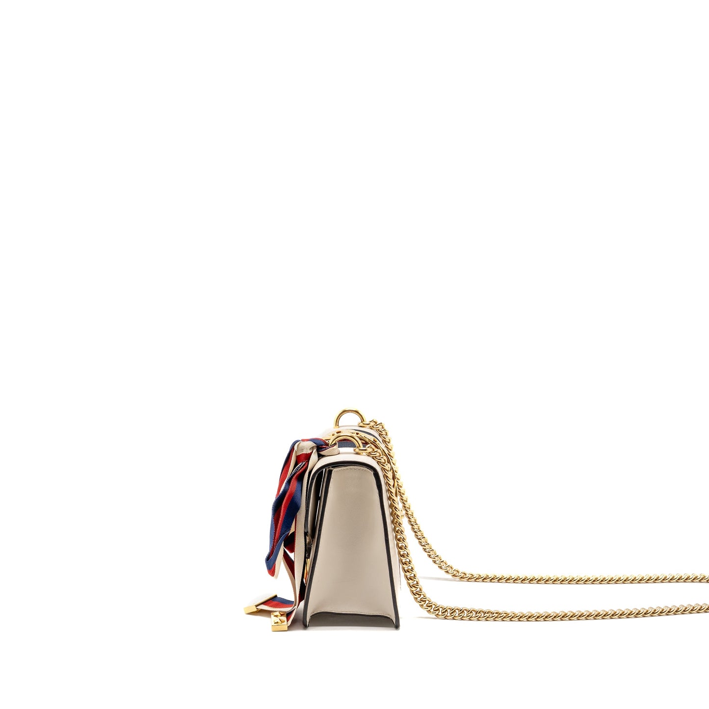 Gucci Mini Sylvie Chain Purse Calfskin White/Multicolour