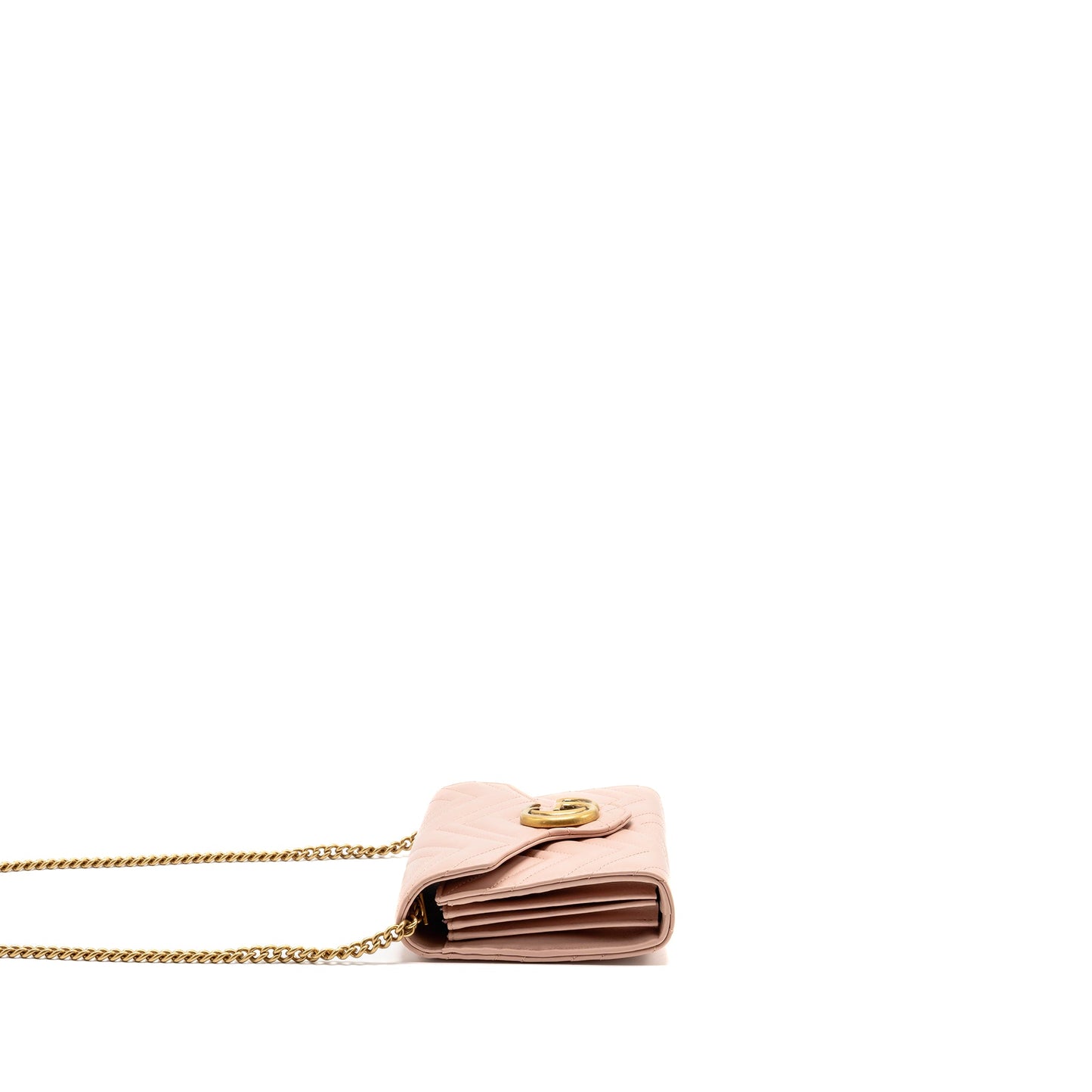 Gucci Marmont Wallet On Chain Calfskin Pink