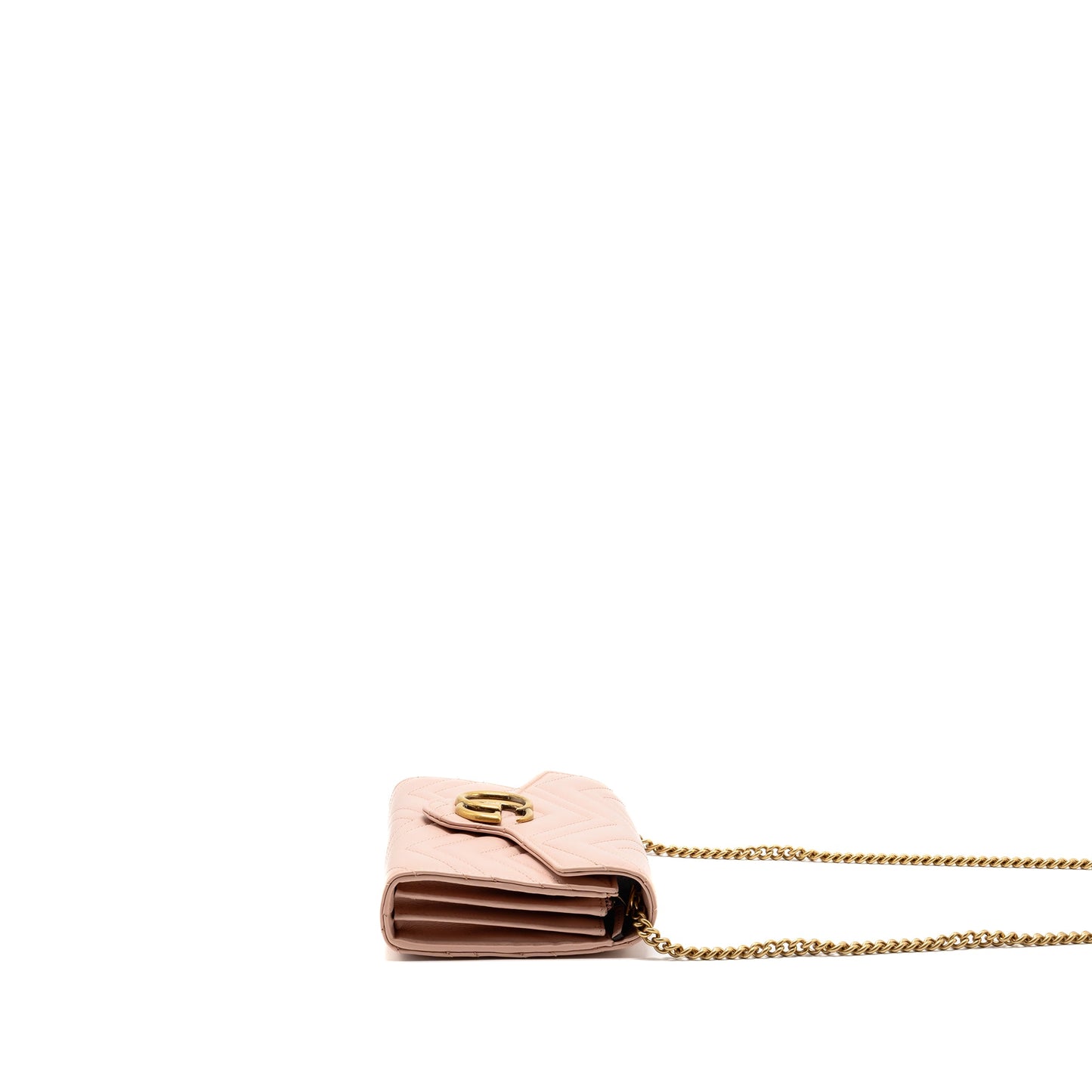Gucci Marmont Wallet On Chain Calfskin Pink