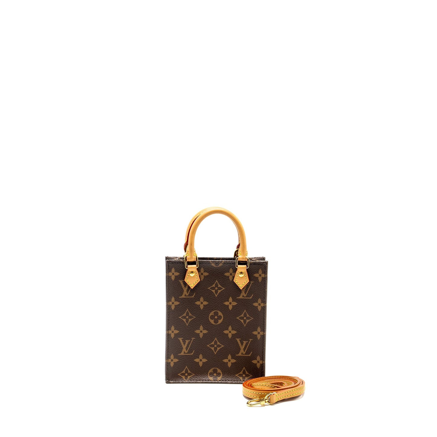 LOUIS VUITTON Petit Sac Plat Monogram Canvas