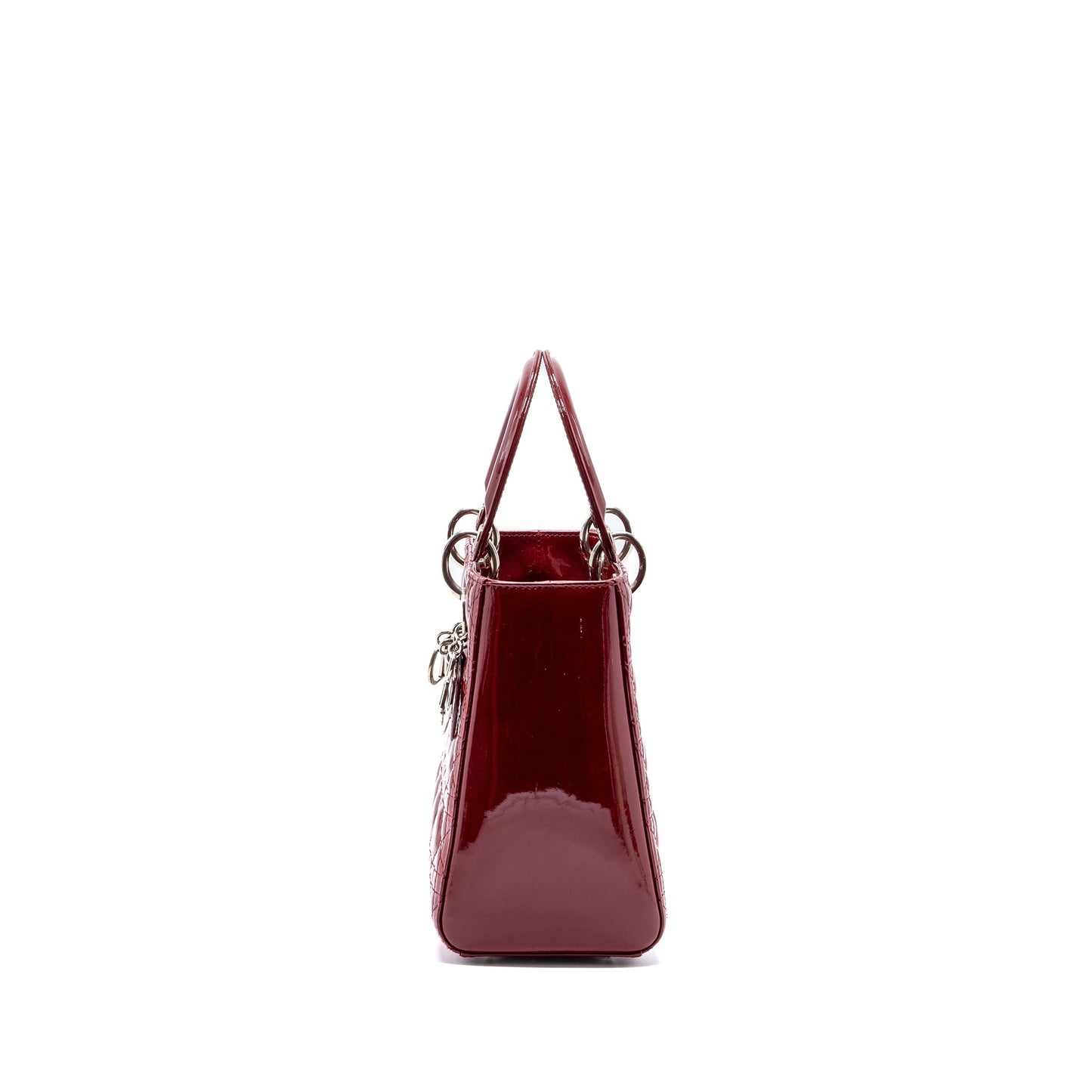 Dior Medium Lady Dior Patent Red