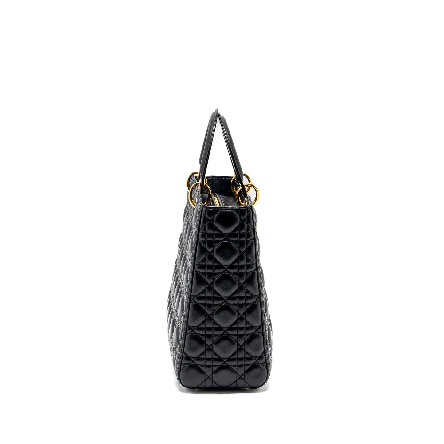Dior Large Lady Dior Lambskin Black