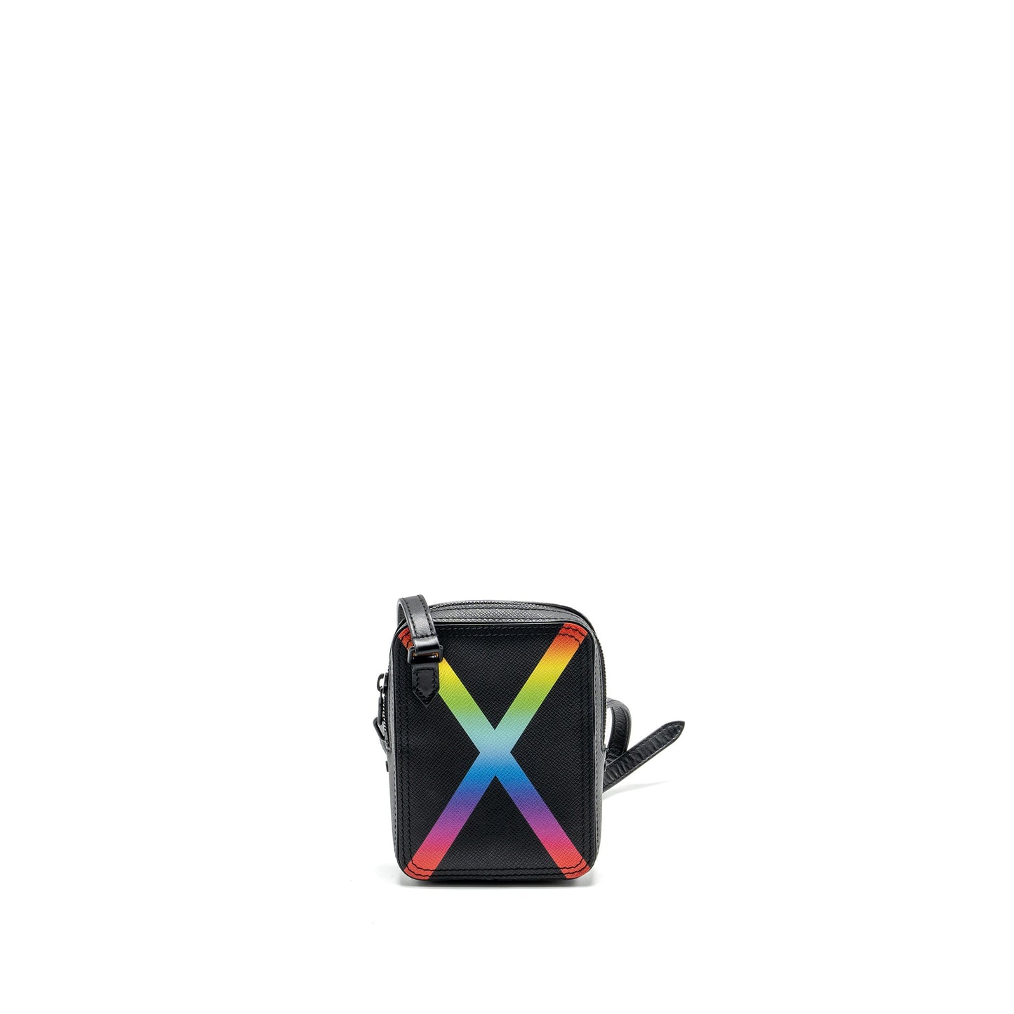 Louis Vuitton Danube Messenger Purse Taiga Black/Rainbow Black Hardware
