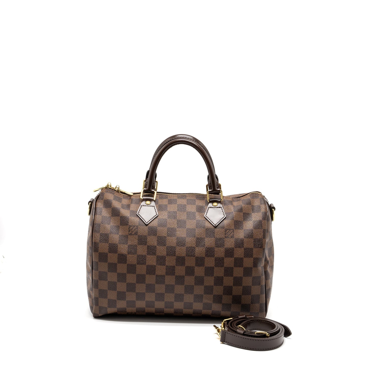 Louis Vuitton Speedy 30 Bandouliere Damier Ebene Canvas