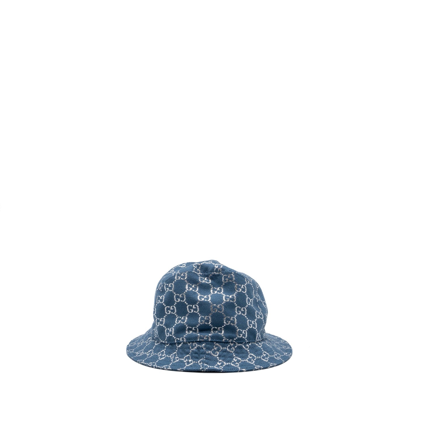 GUCCI Large Lame Bucket Hat Wool turquoise/silver
