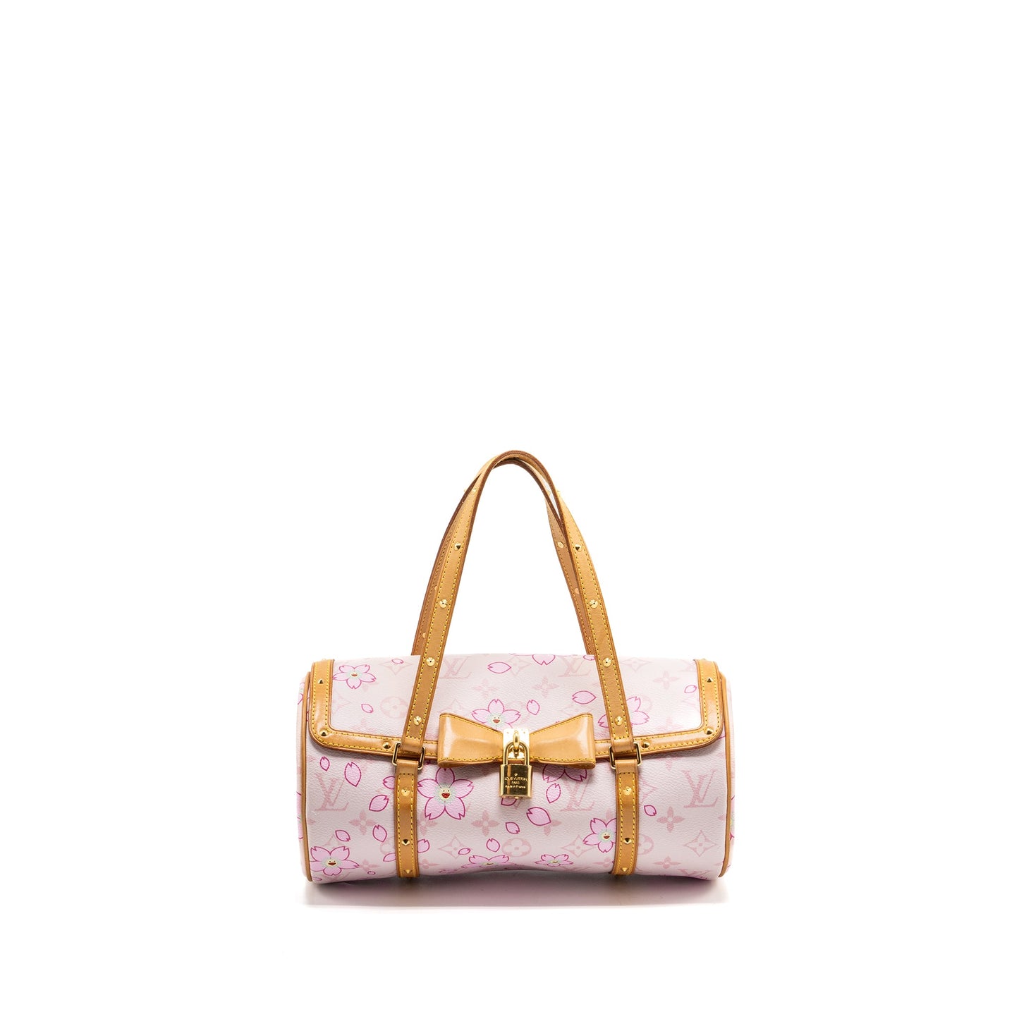 Louis Vuitton Limited Edition Cherry Blossom Papillon Purse Monogram Canvas Pink