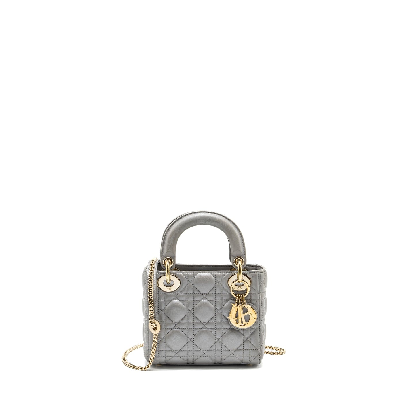 Dior Mini Lady Dior Lambskin Grey