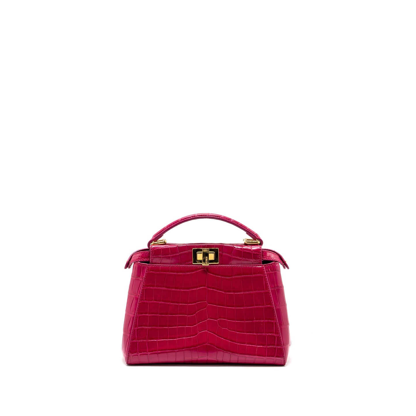 Fendi mini peekaboo Purse crocodile pink