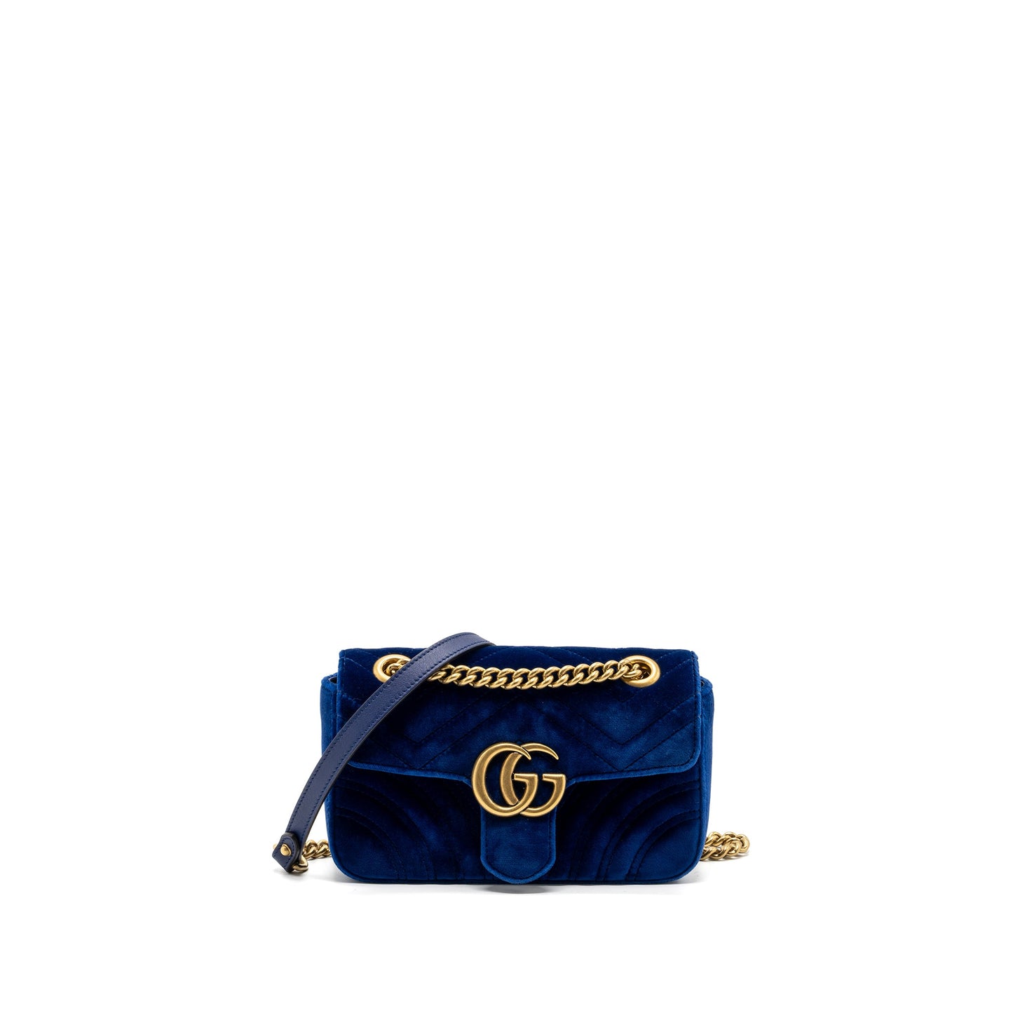 Gucci small Marmont Purse Velvet blue