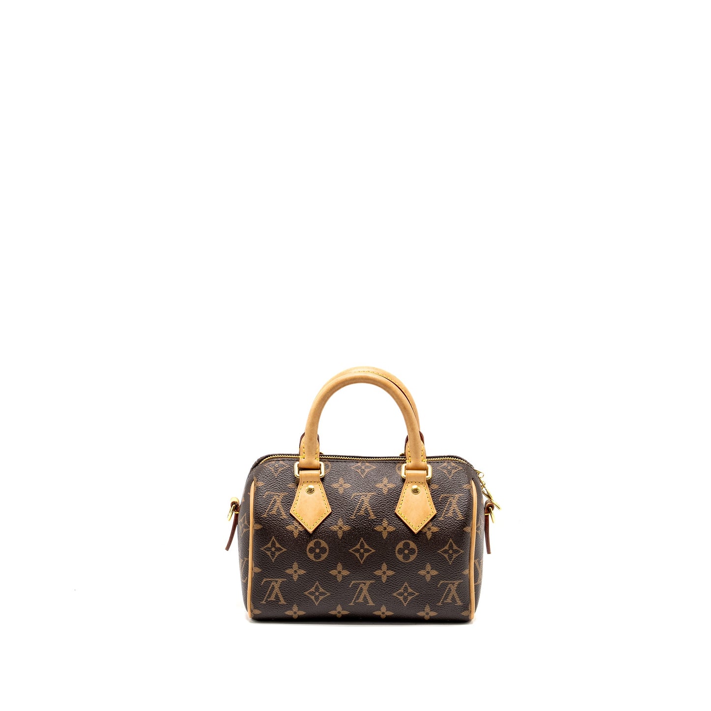 LOUIS VUITTON Speedy Bandouliere 20 Monogram Canvas with Black Strap