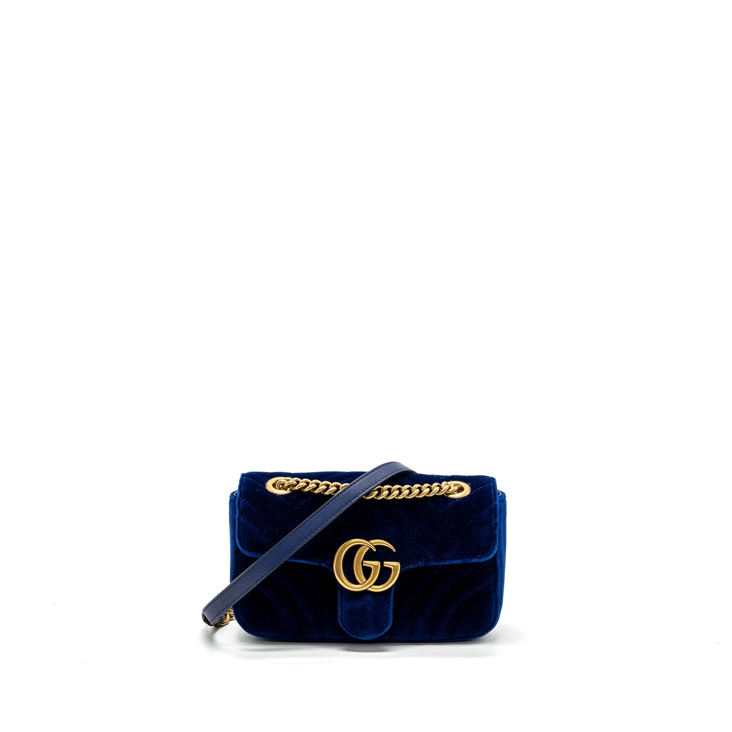Gucci mini marmont Purse velvet blue