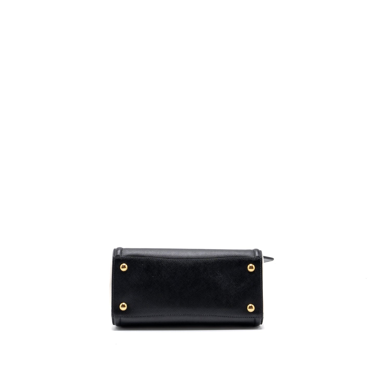 Prada tote Purse Saffiano calfskin black / white