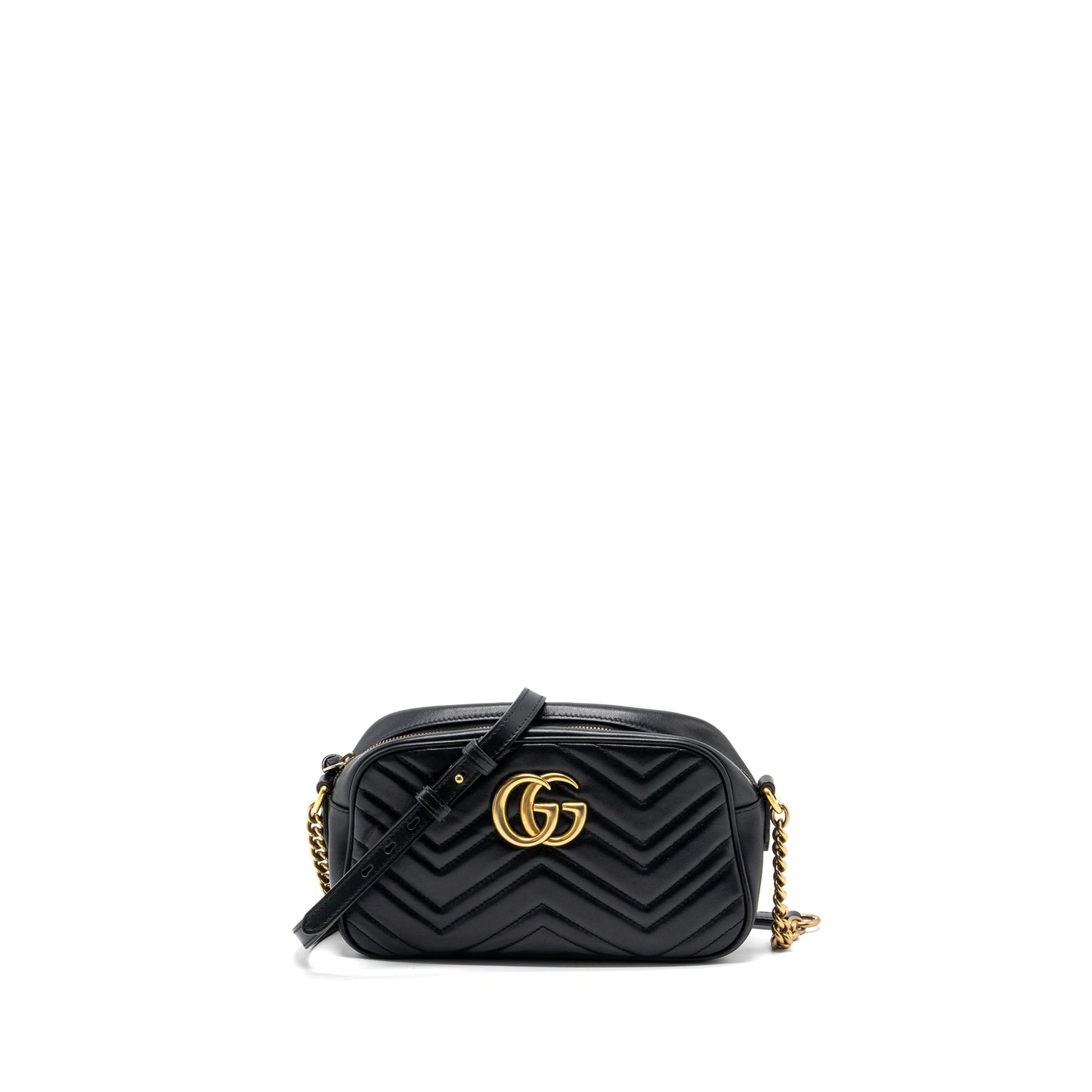 Gucci Marmont Small Matelasse Mini Purse Calfskin Black