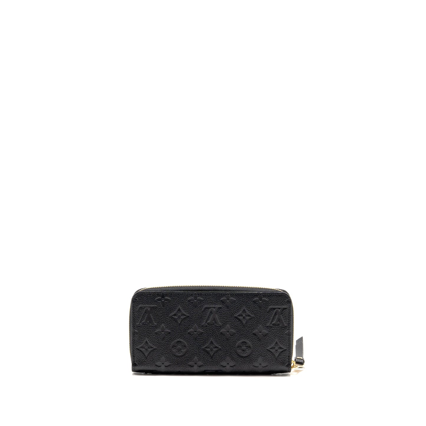 Louis Vuitton Zippy Long Wallet Embossed Monogram Empreinte Leather Black