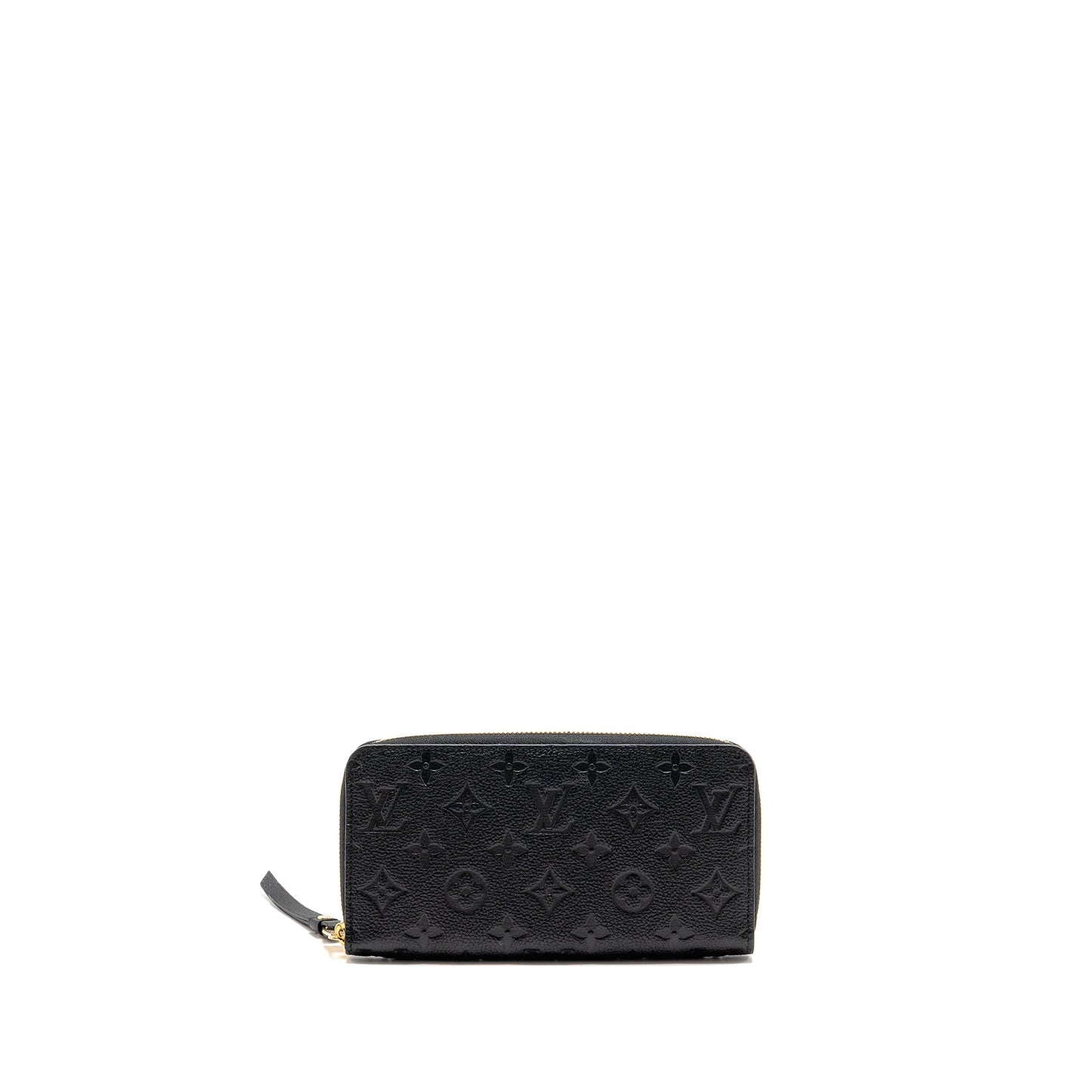 Louis Vuitton Zippy Long Wallet Embossed Monogram Empreinte Leather Black