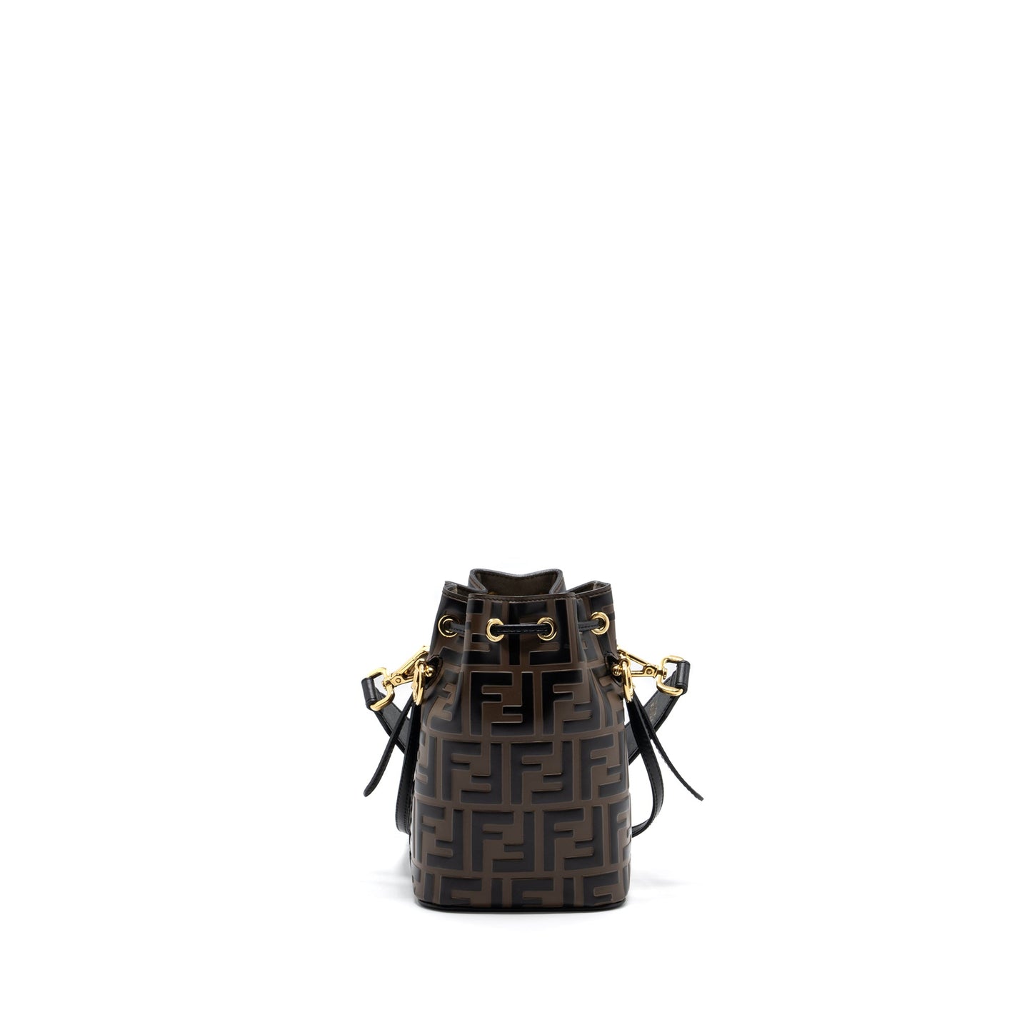 Fendi mini mon tresor bucket Purse calfskin brown / black