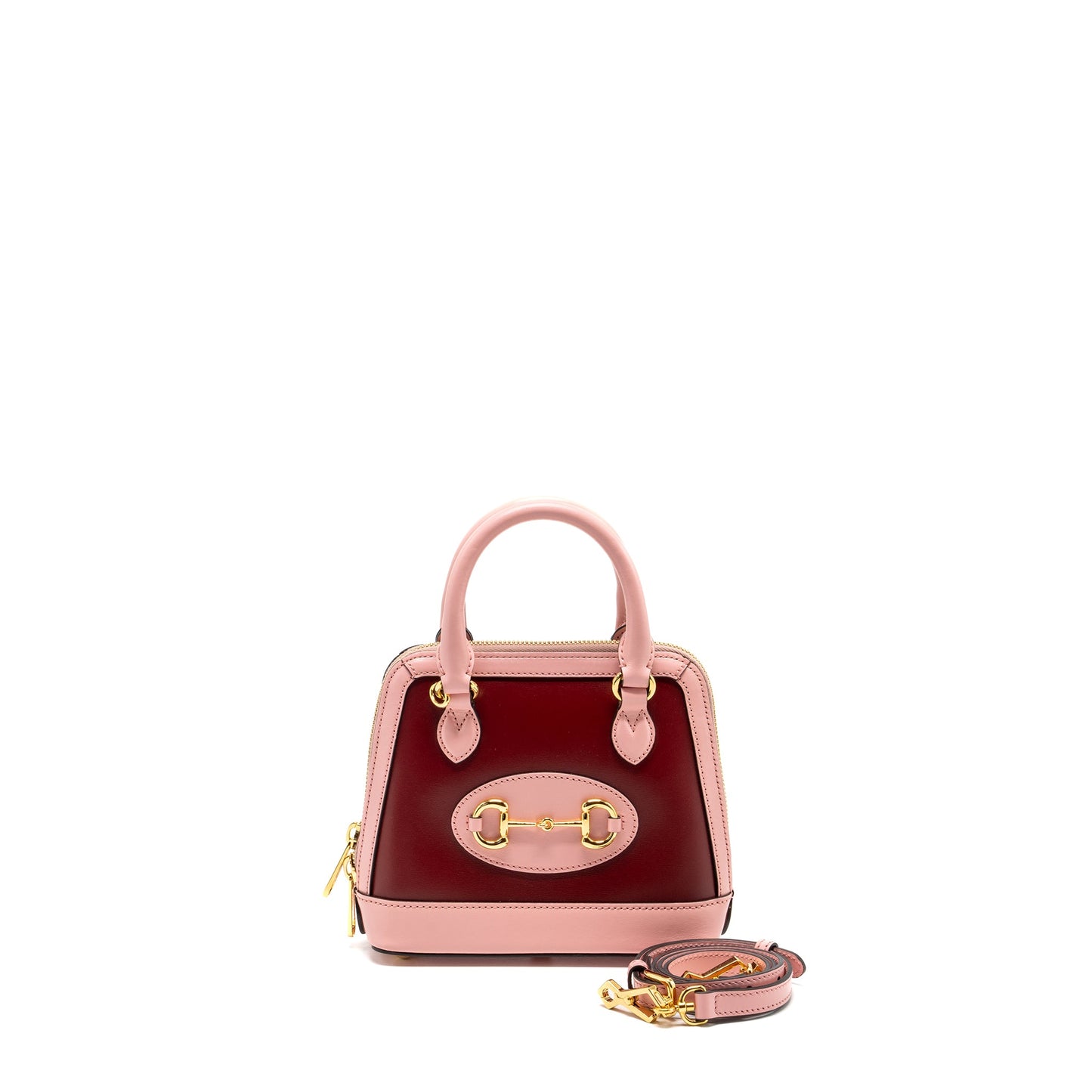 Gucci Horsebit 1955 mini top handle Purse calfskin multicolour pink