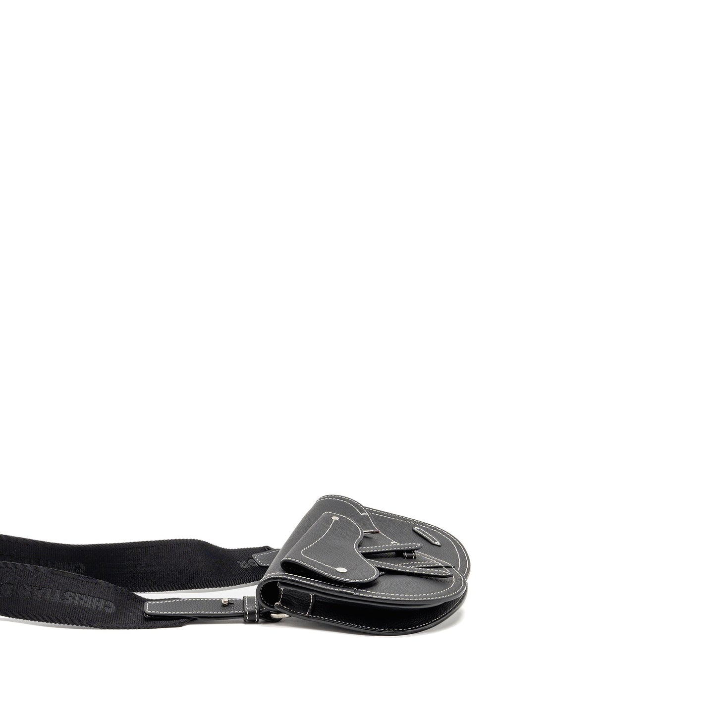 Dior x Kaws Pouch Saddle Purse Leather Black