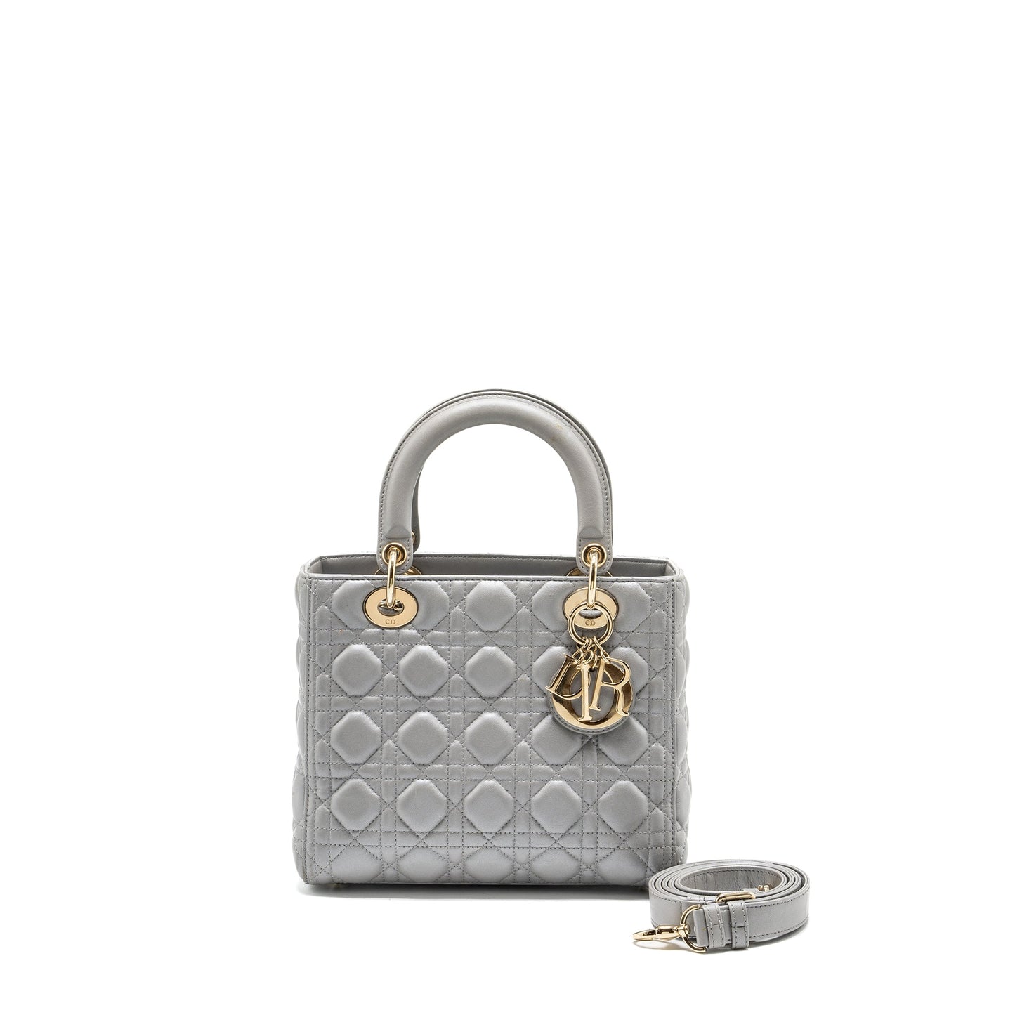 Dior Medium Lady Dior Lambskin Grey