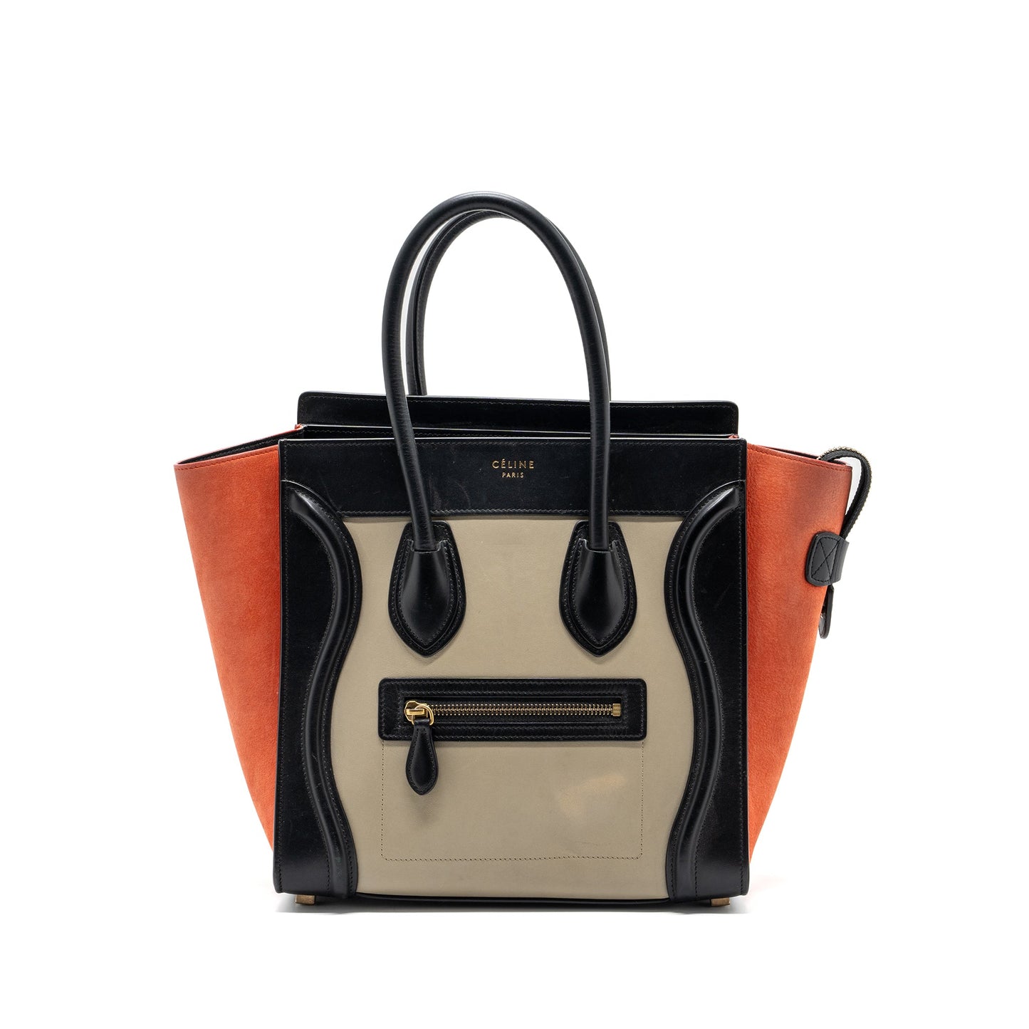 Celine micro luggage calfskin / suede leather multicolour