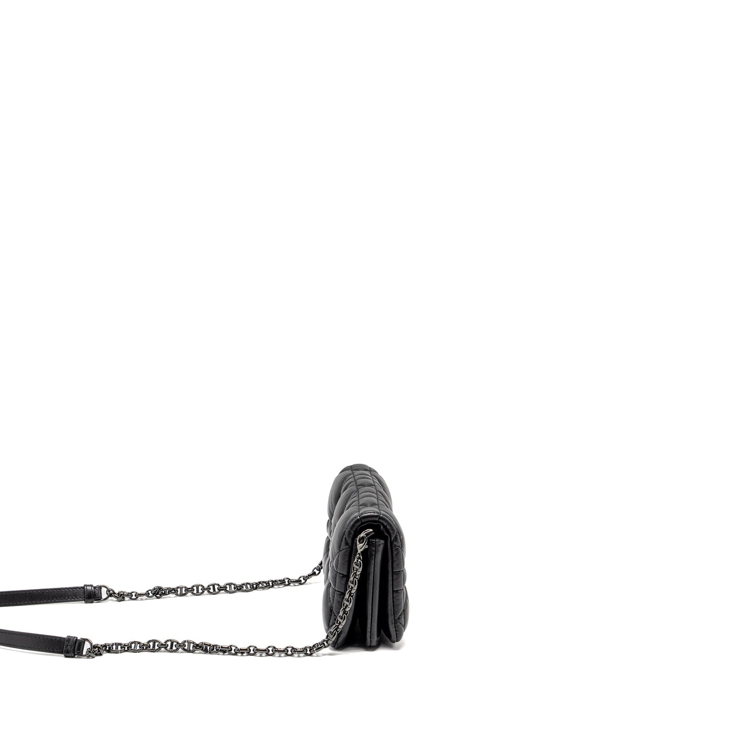 Dior Mini Caro Flap Purse Calfskin Black/ Black Hardware