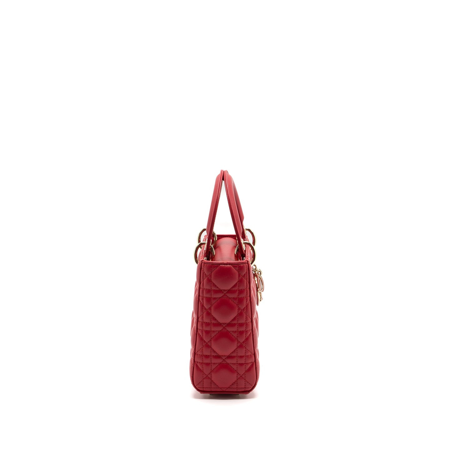 Dior Small Lady Dior Lambskin Red
