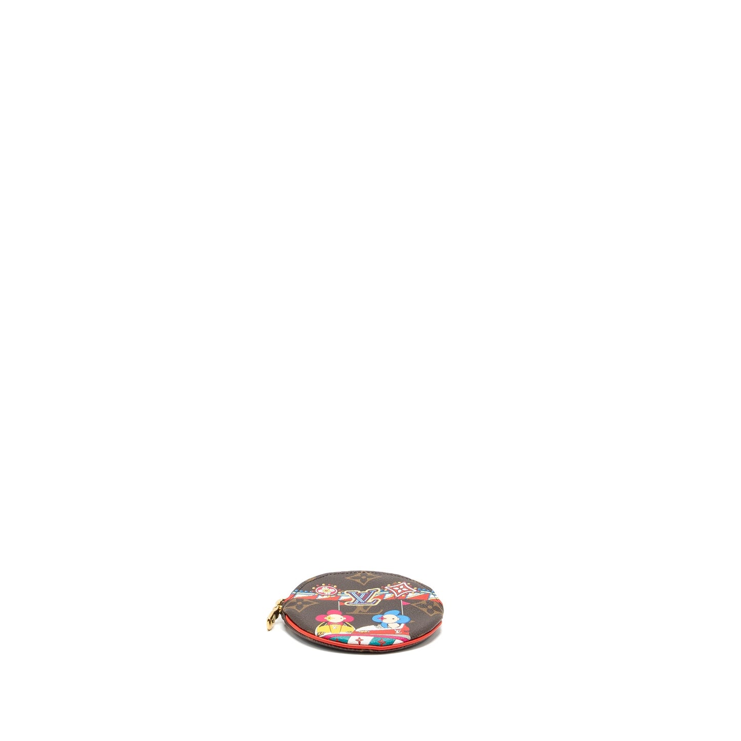 Louis Vuitton Round Coin Pouch Vivienne Bumper Car Monogram Canvas Multicolour