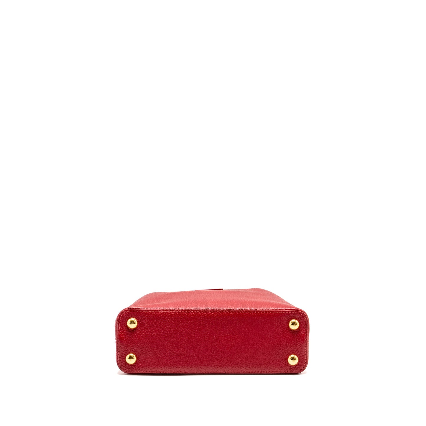 Louis Vuitton Capucine with Python Handle Taurillon Red