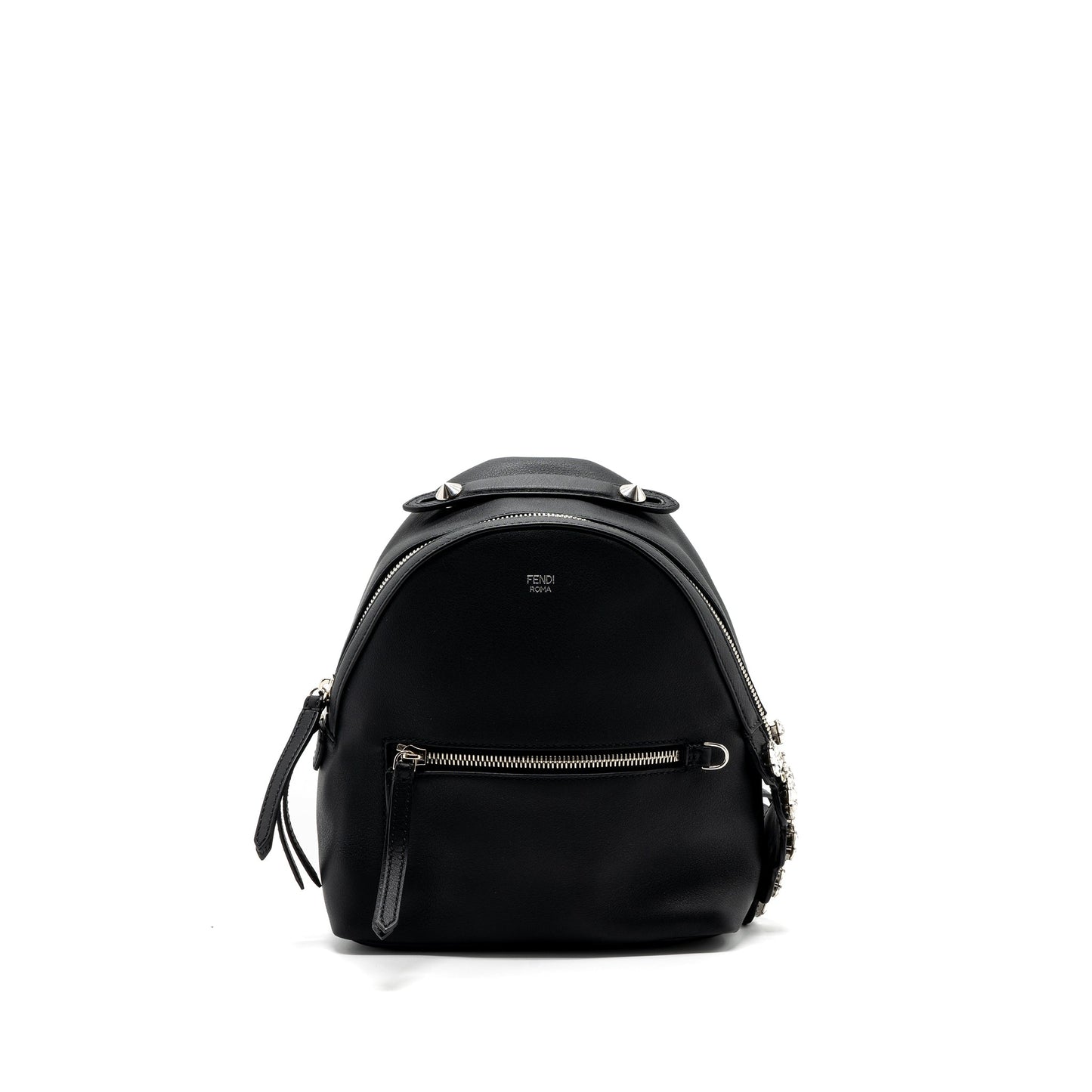 Fendi By The Way Backpack Leather Crystal Black