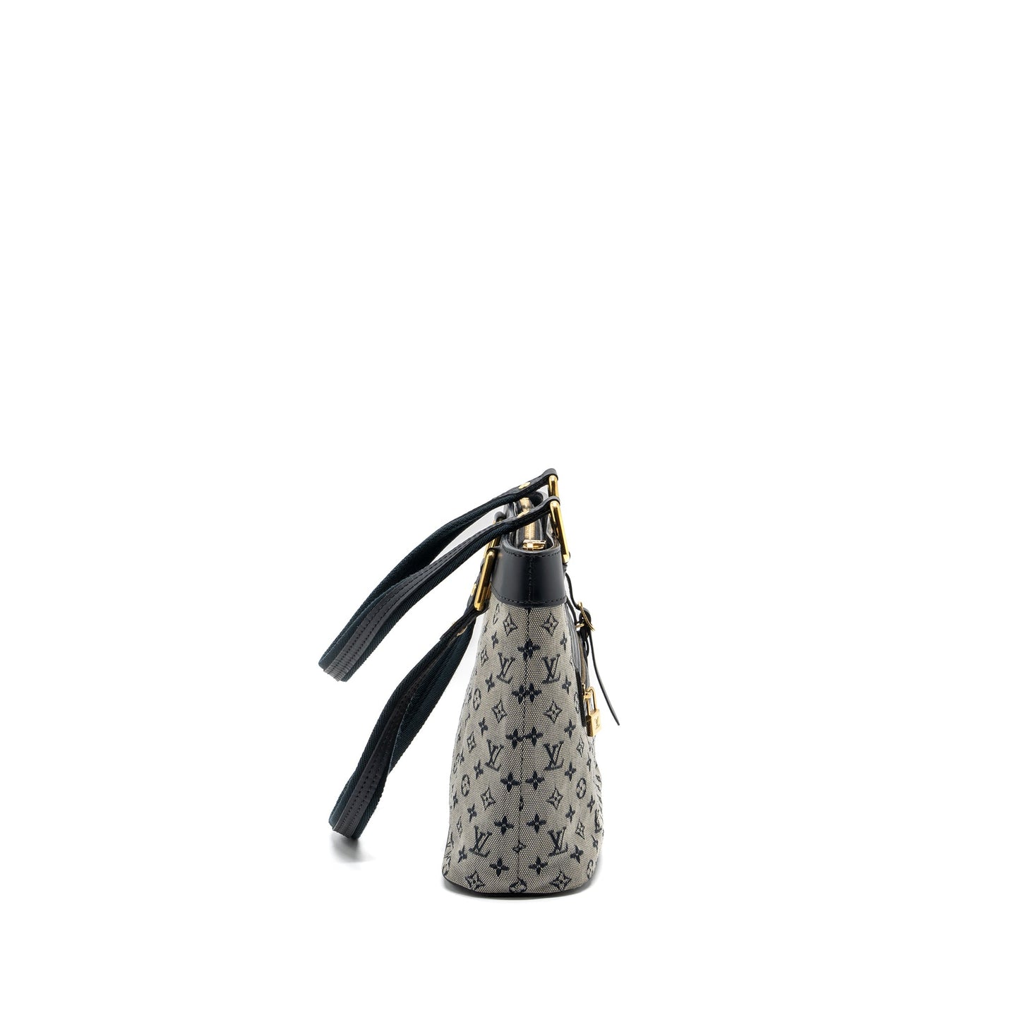 Louis Vuitton vintage zip tote Purse fabric blue