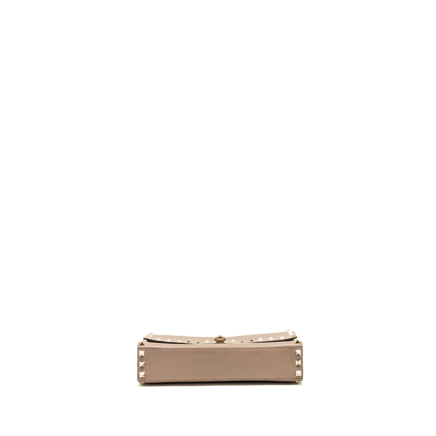 Valentino Small Rockstud Crossbody Purse Calfskin Beige