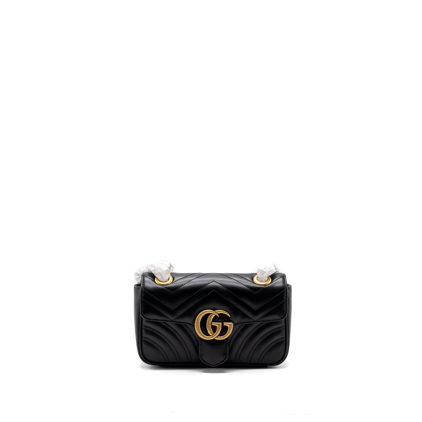Gucci Mini Marmont Matelasse Purse Leather Black