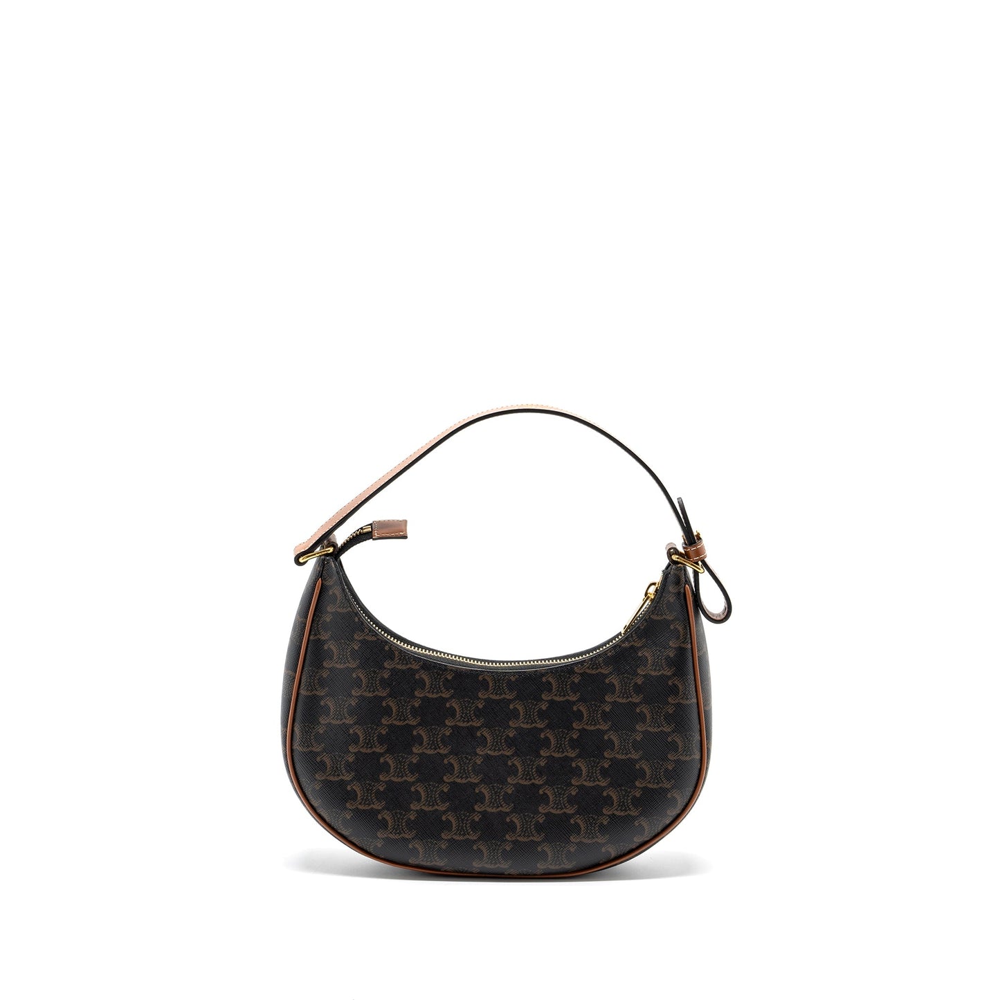Celine Ava Purse triomphe canvas / calfskin brown