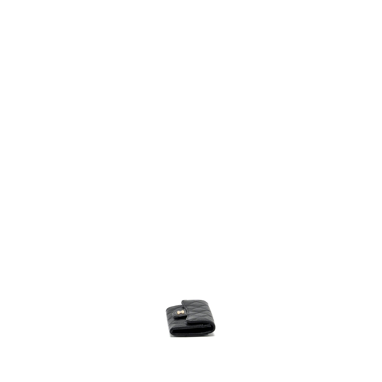 Chanel Classic Flap Card Holder Caviar Black GHW (Microchip)