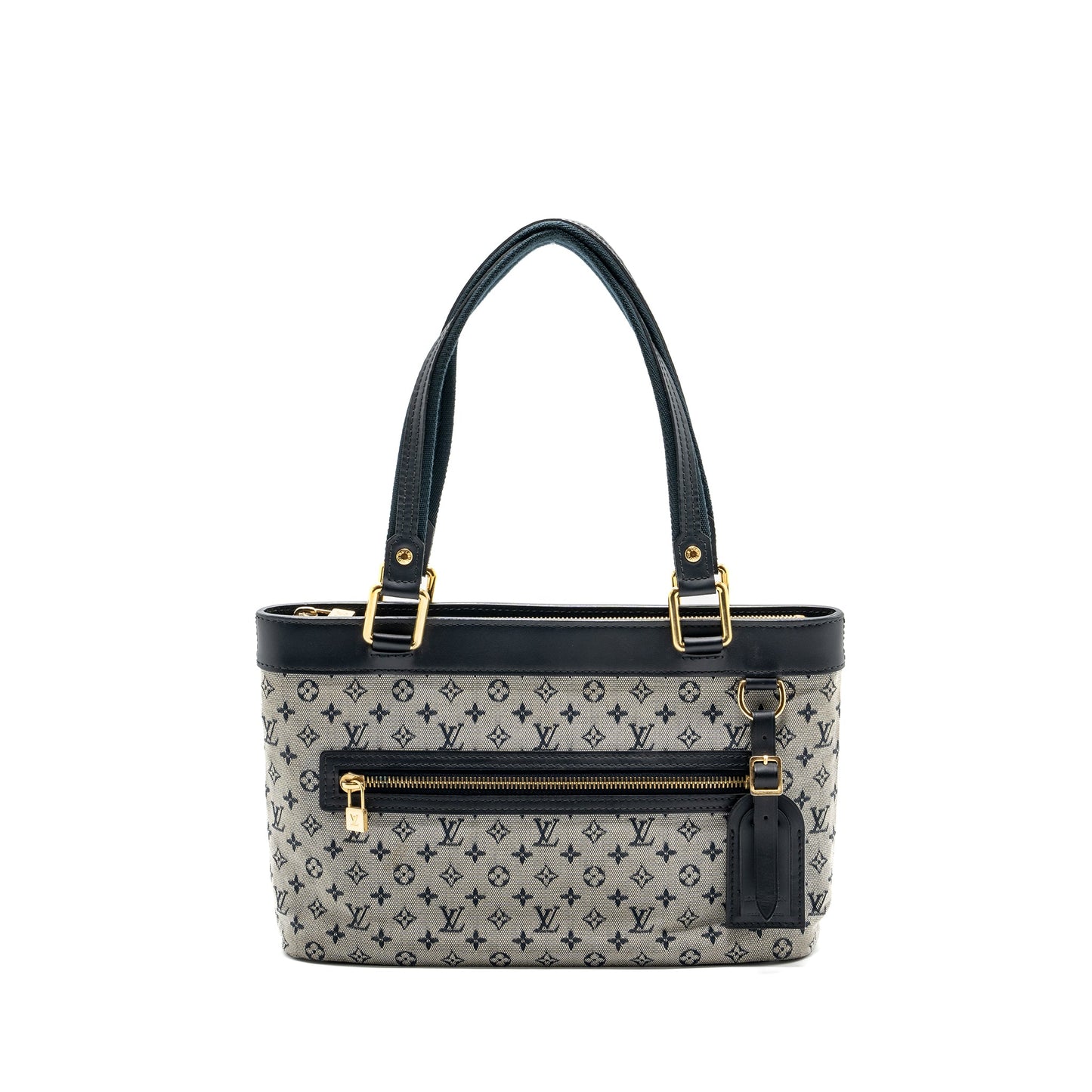 Louis Vuitton vintage zip tote Purse fabric blue