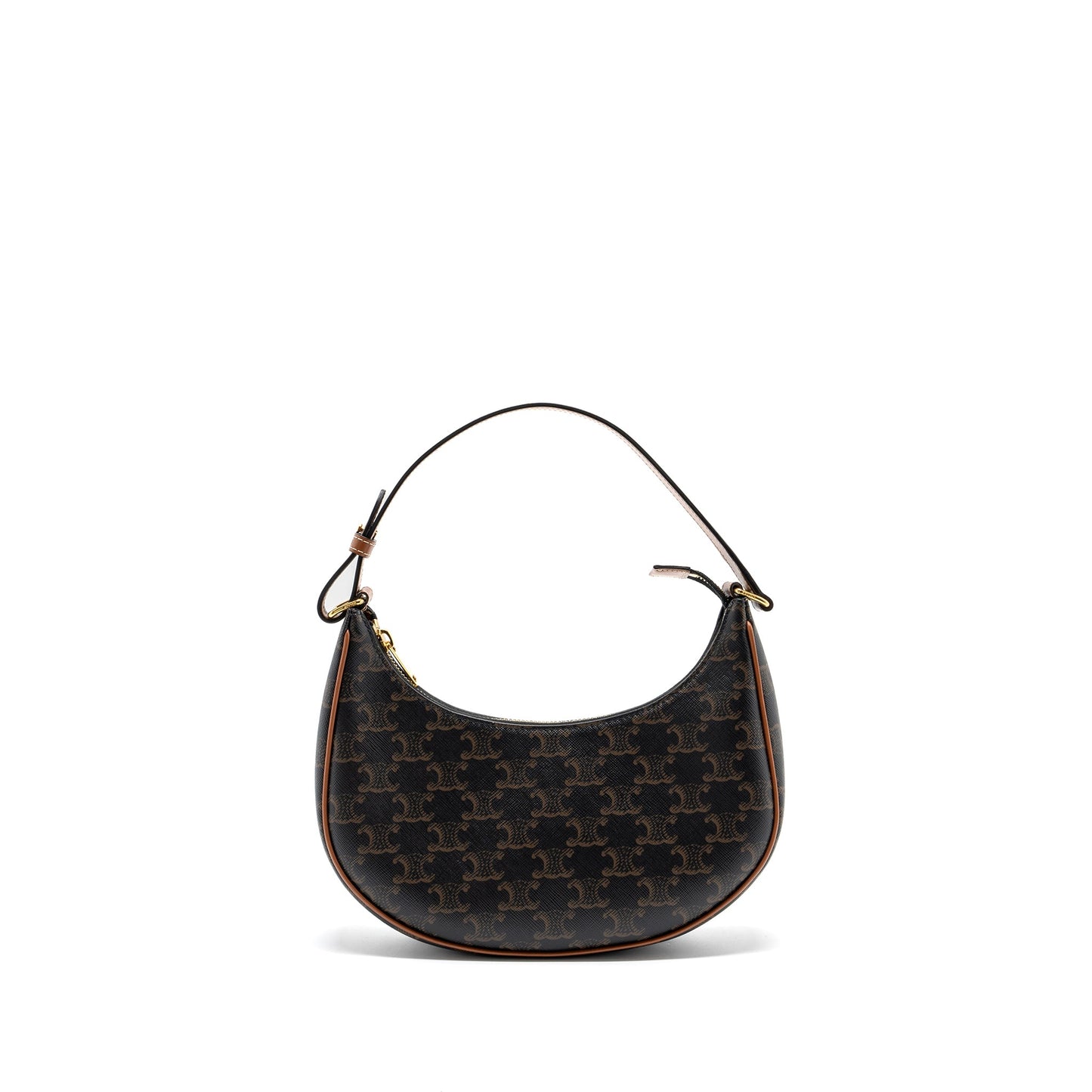Celine Ava Purse triomphe canvas / calfskin brown