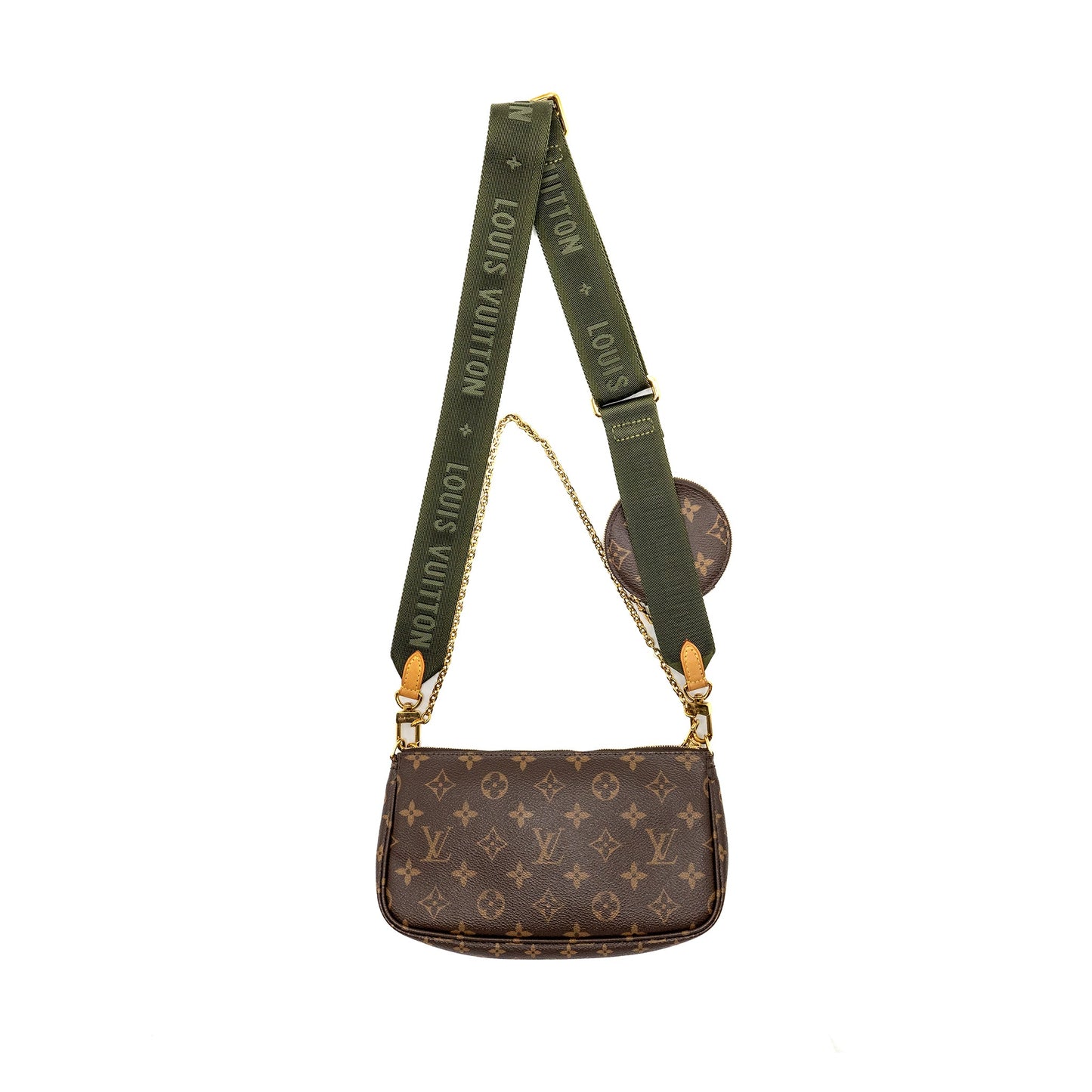 Louis Vuitton Multi pochette monogram canvas / khaki strap
