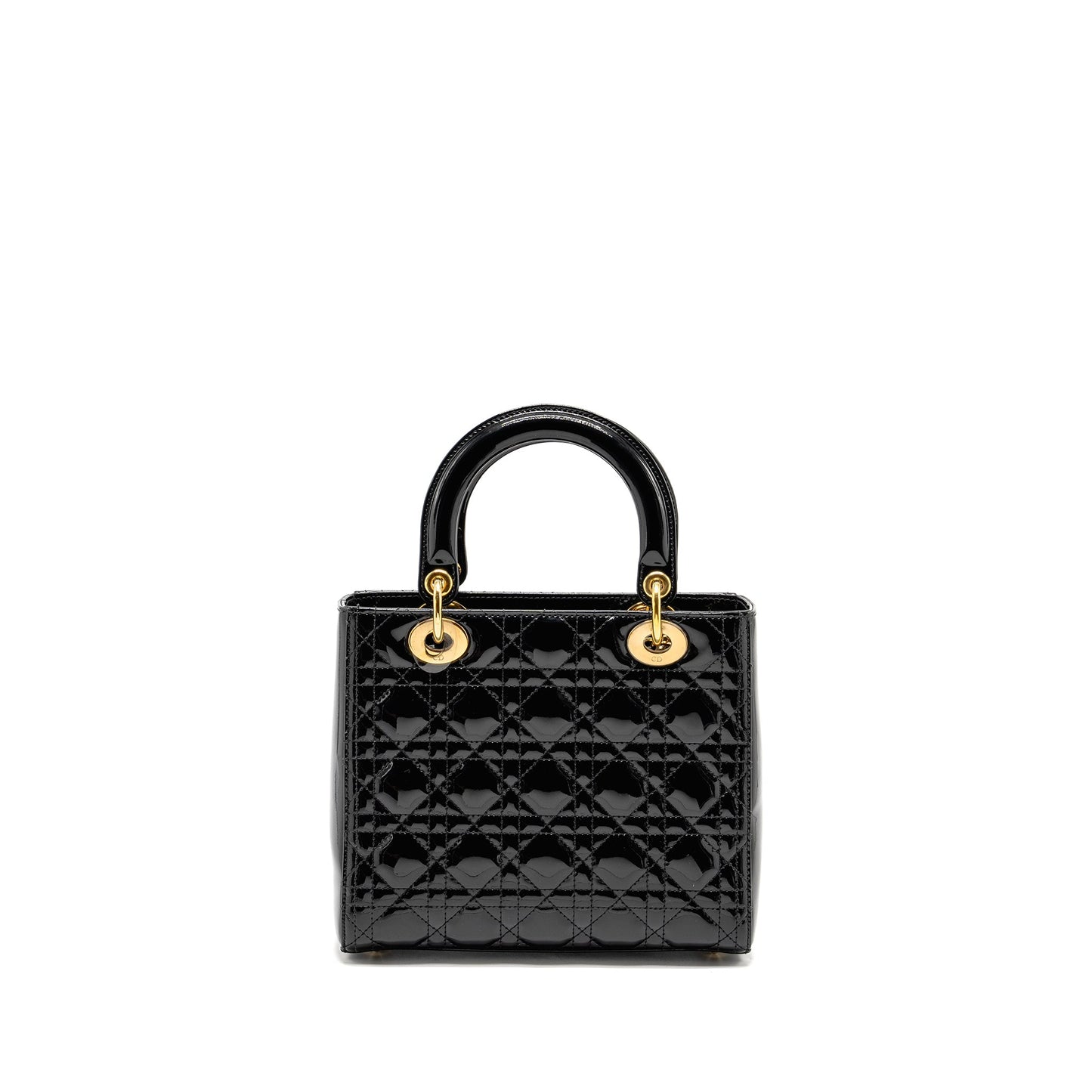 Dior Medium Lady Dior Patent Black