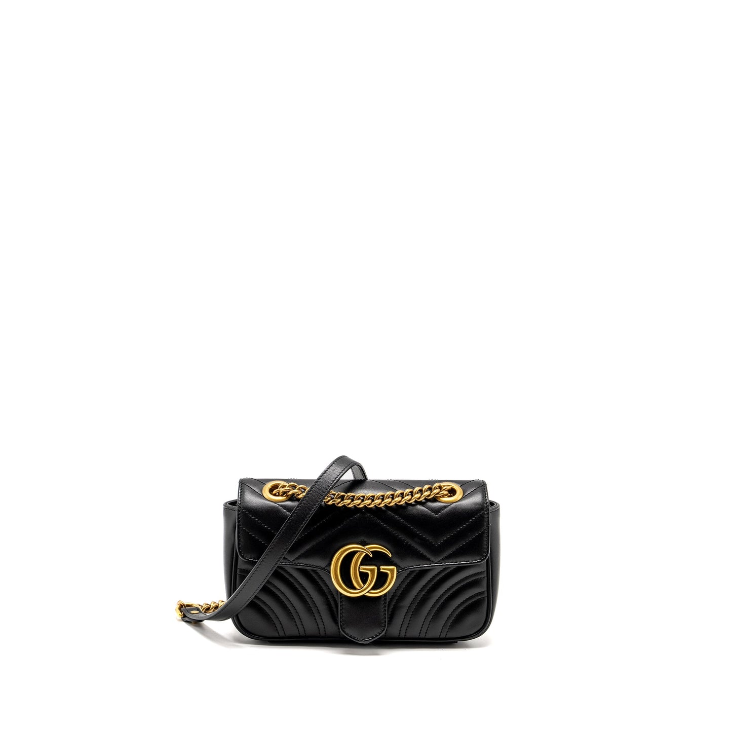 Gucci Mini Marmont Mini Purse Calfskin Black