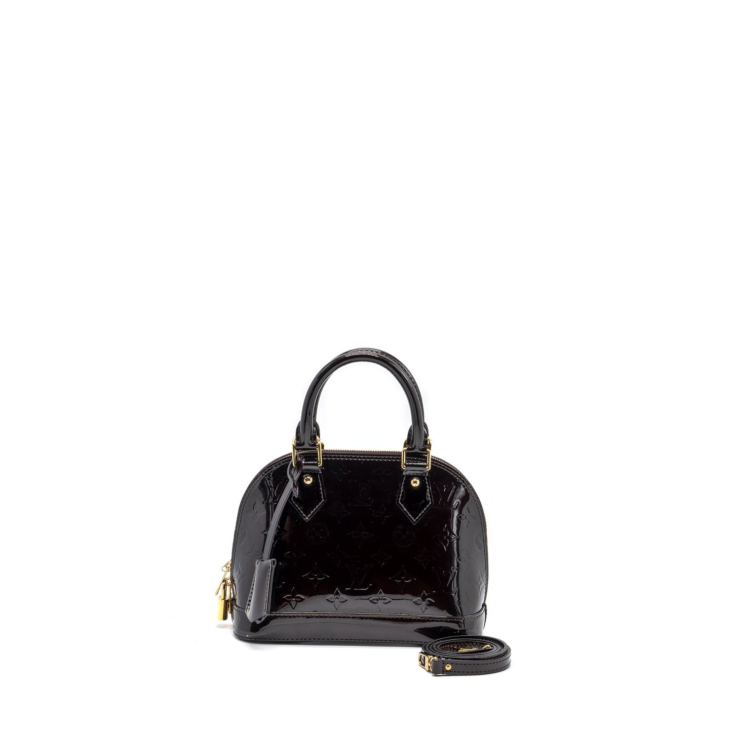Louis Vuitton Alma Monogram Patent Amarante Purple