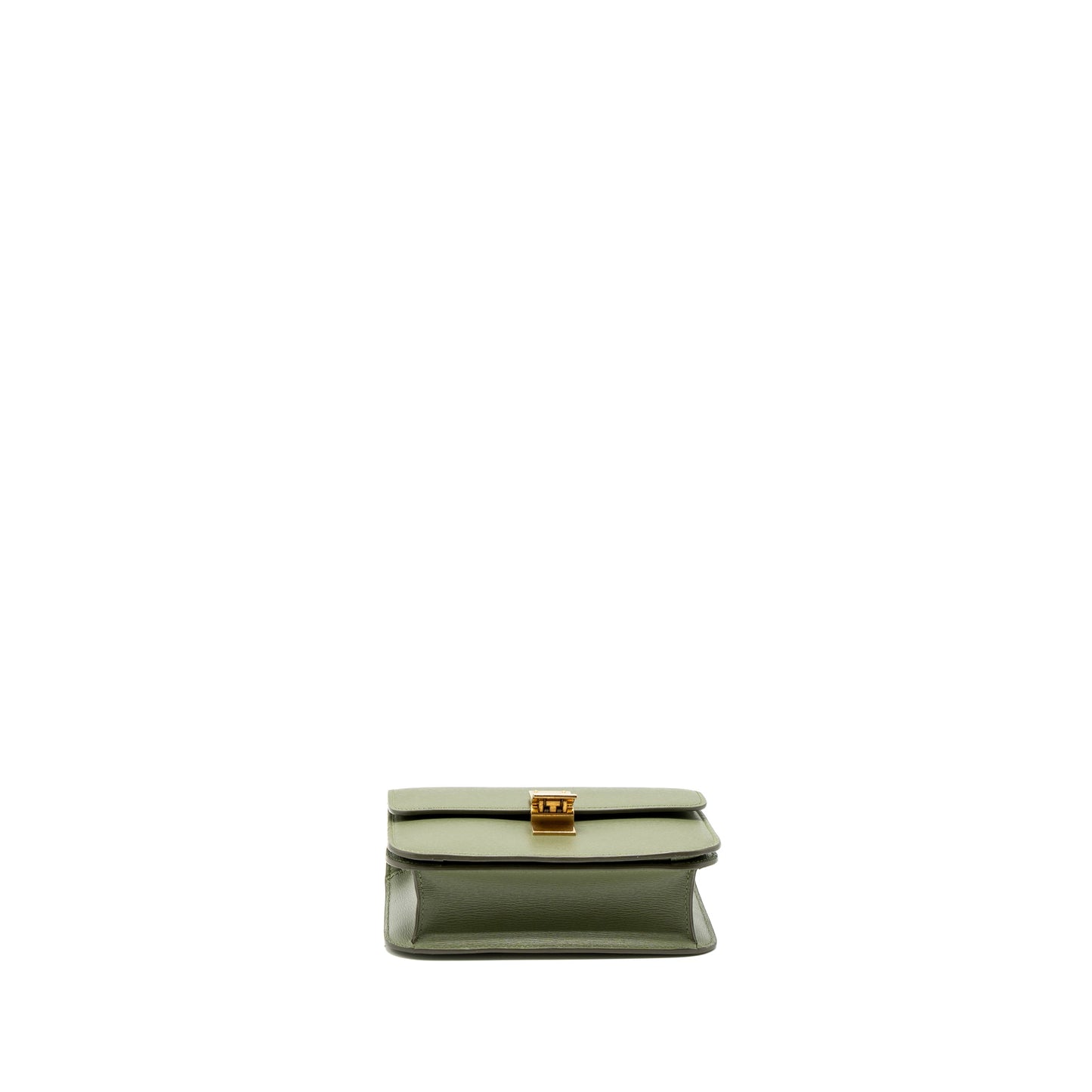 Celine Teen box Purse Calfskin Light Khaki