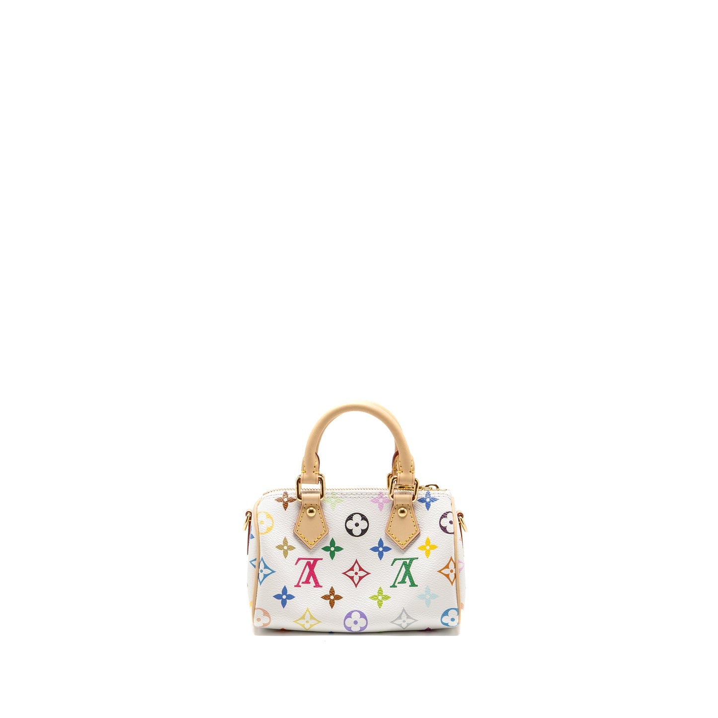 Louis Vuitton Takashi Murakami Nano Speedy Multicoloured Monogram Canvas White