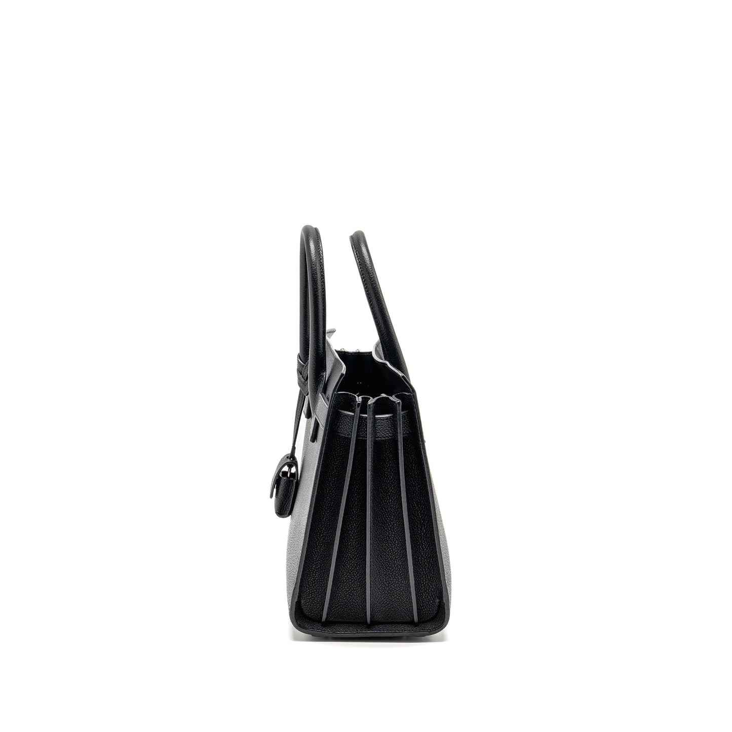 Saint Laurent sac de Grained Calfskin Black